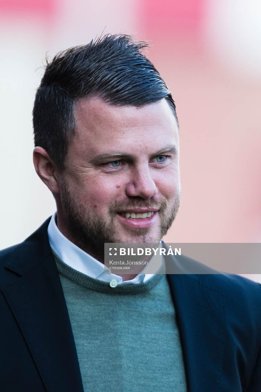 Jönköpings tränare Jimmy Thelin innan fotbollsmatchen i