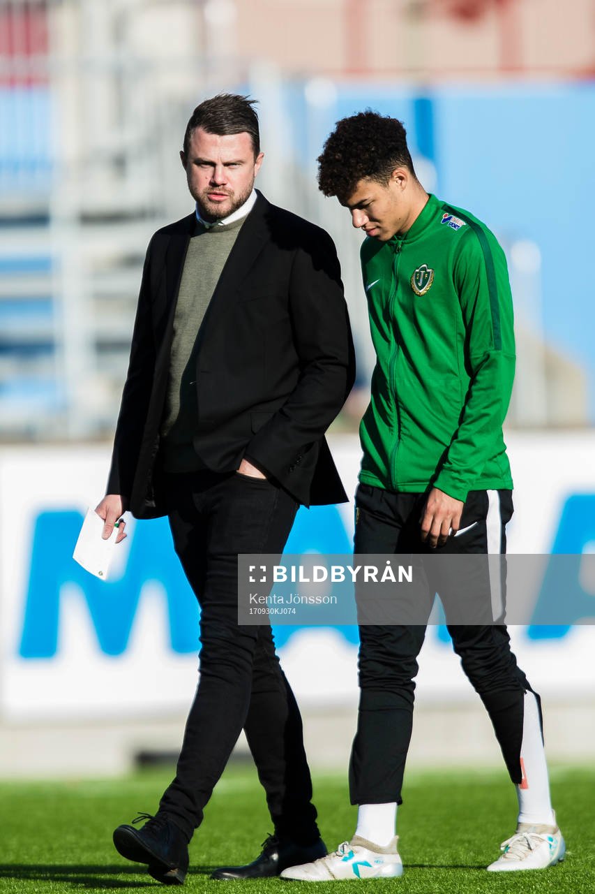 Jönköpings tränare Jimmy Thelin och Alexander Jallow