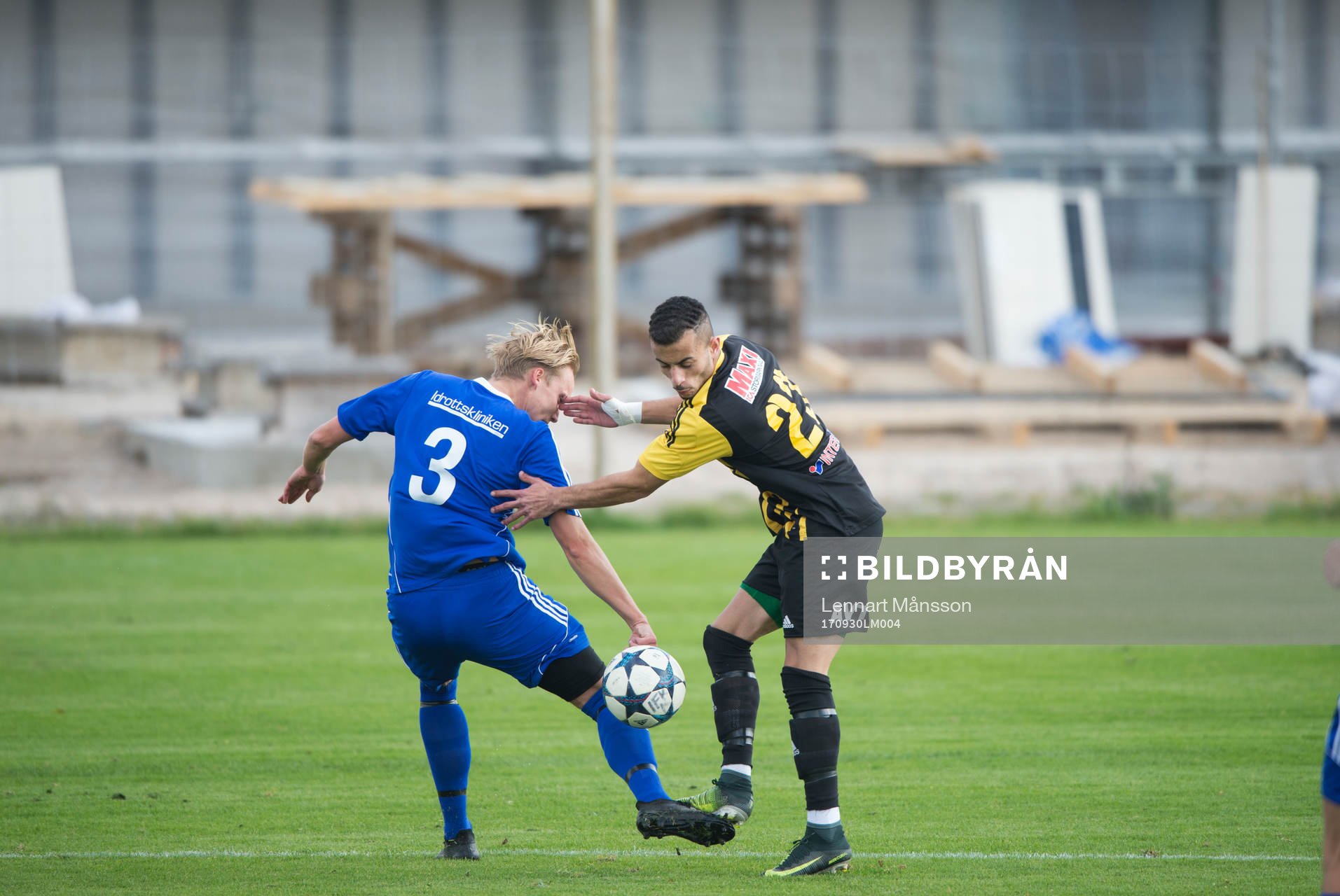 IFK Hässleholms  Mohamed Hamdan i matchen i division 2 mellan IFK Hässleholm och Räppe GoIF i Hässleholm 30 september 2017.  