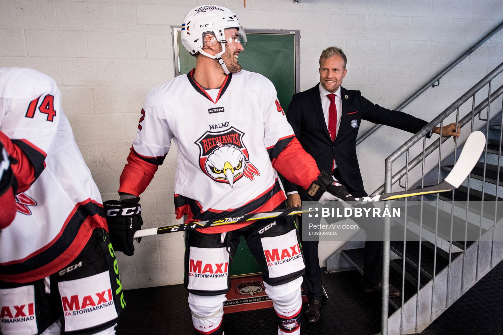 Malmö Redhawks Niklas Arell och assisterande tränare