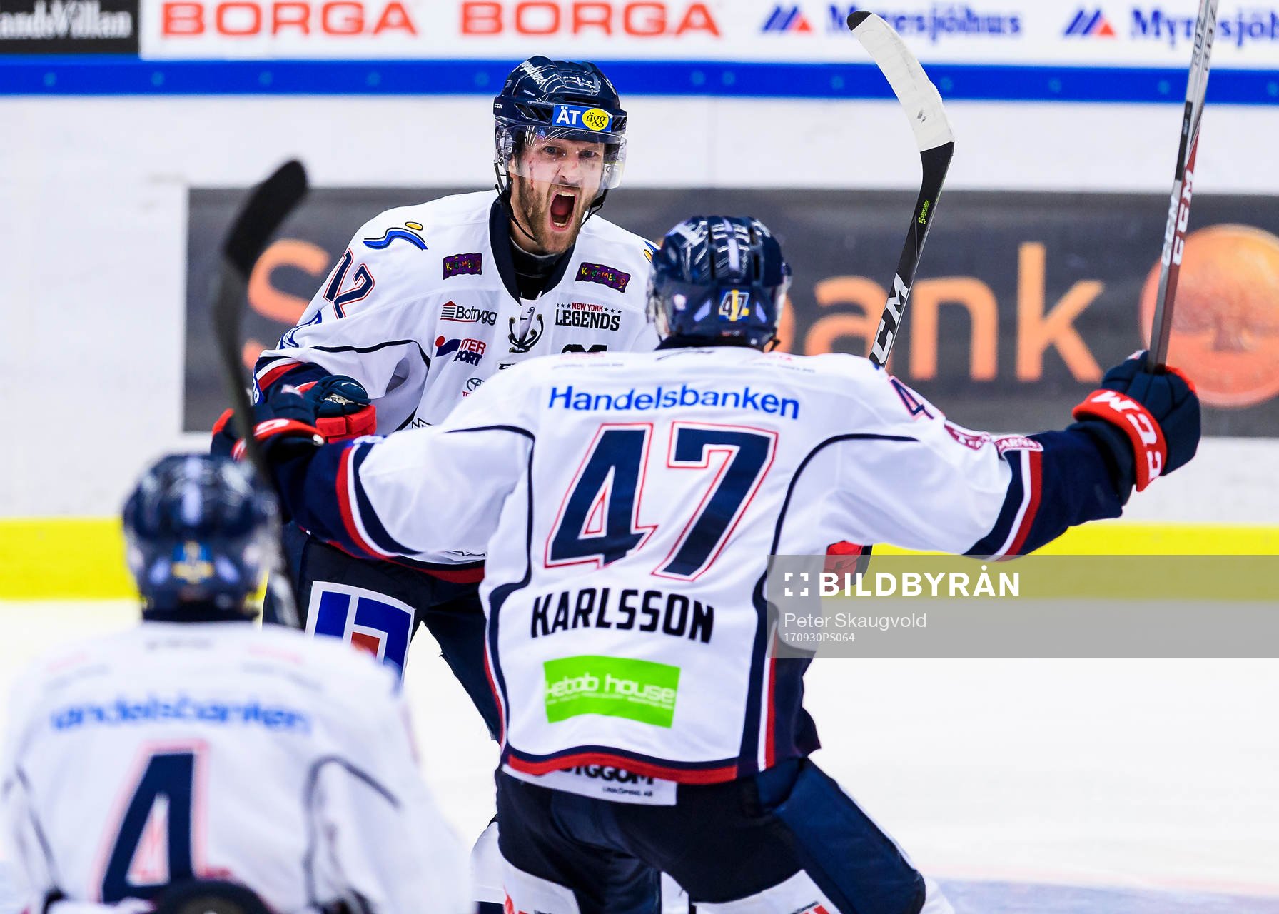 Linköpings Sebastian Karlsson jublar