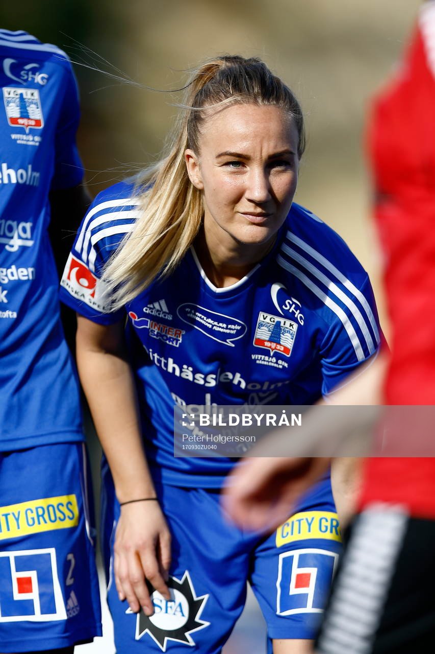 Vittsjös Emma Lundh före sin första match från start