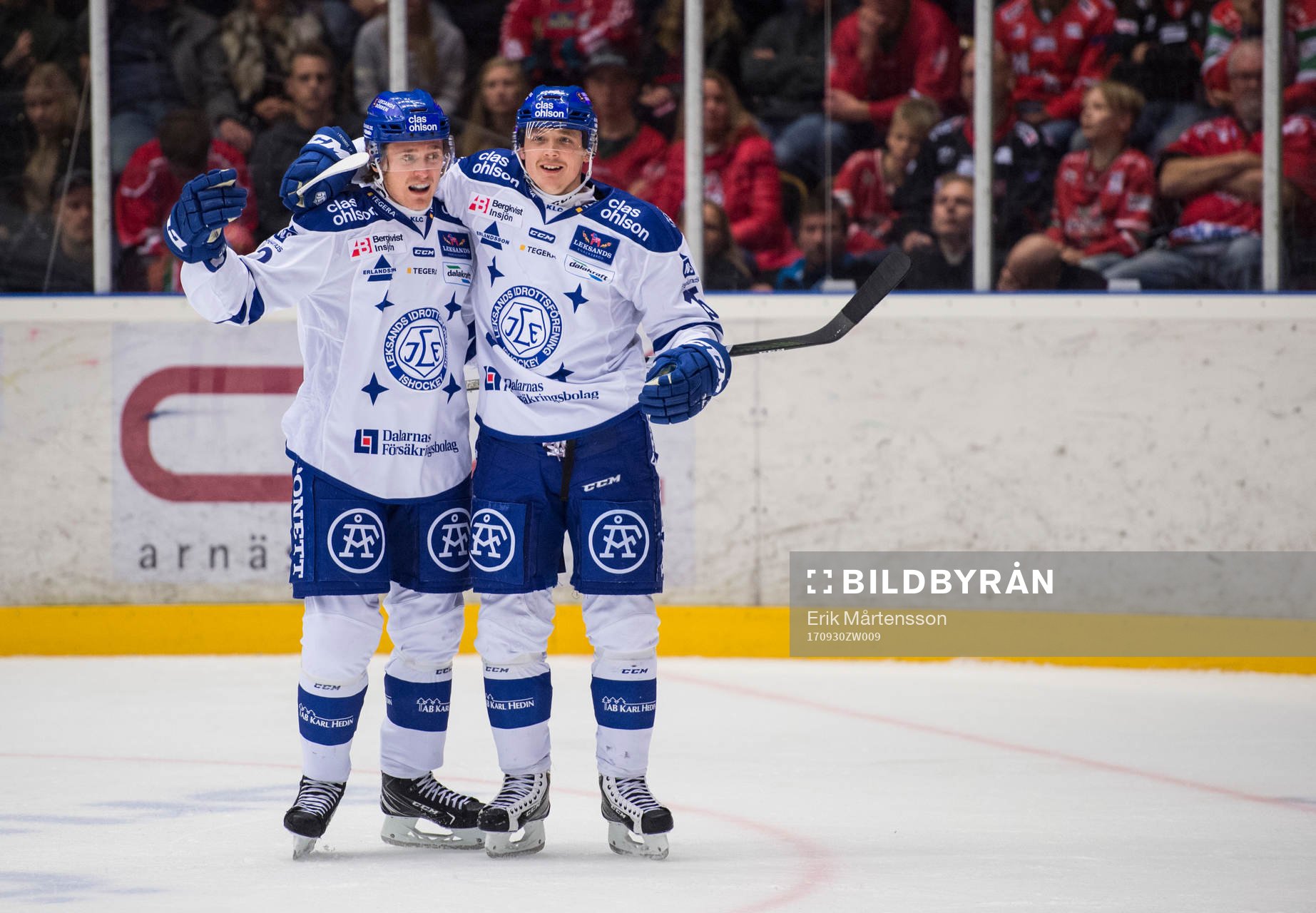 Leksands Fredrik Forsberg och Johan Porsberger jublar