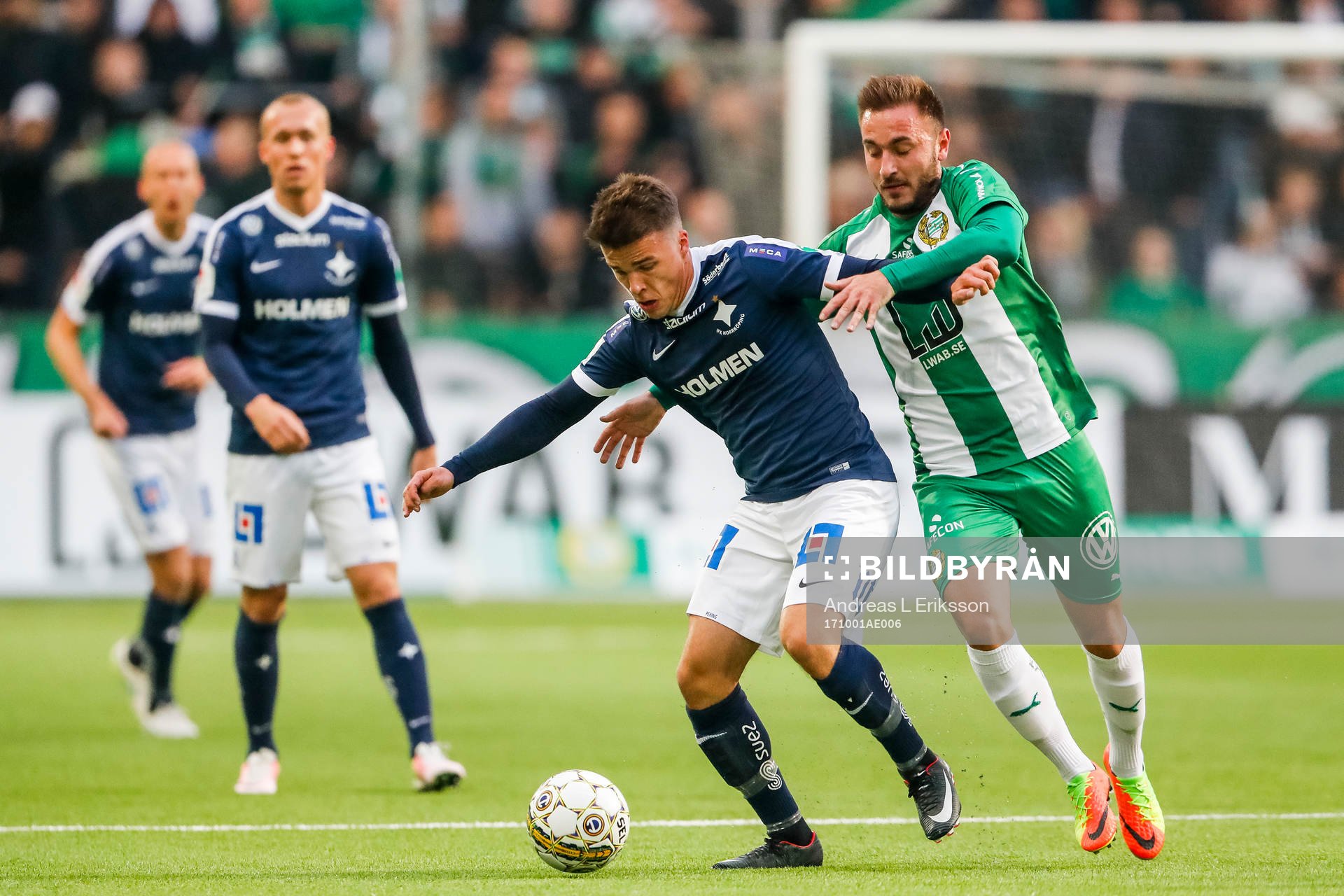 Norrköpings Simon Skrabb och Hammarbys Muamer Tankovic