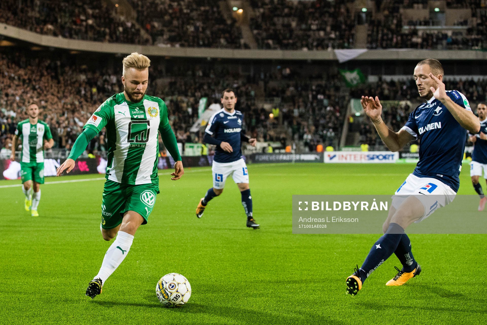 Hammarbys Sander Svendsen och Norrköpings Nikola Tkalcic
