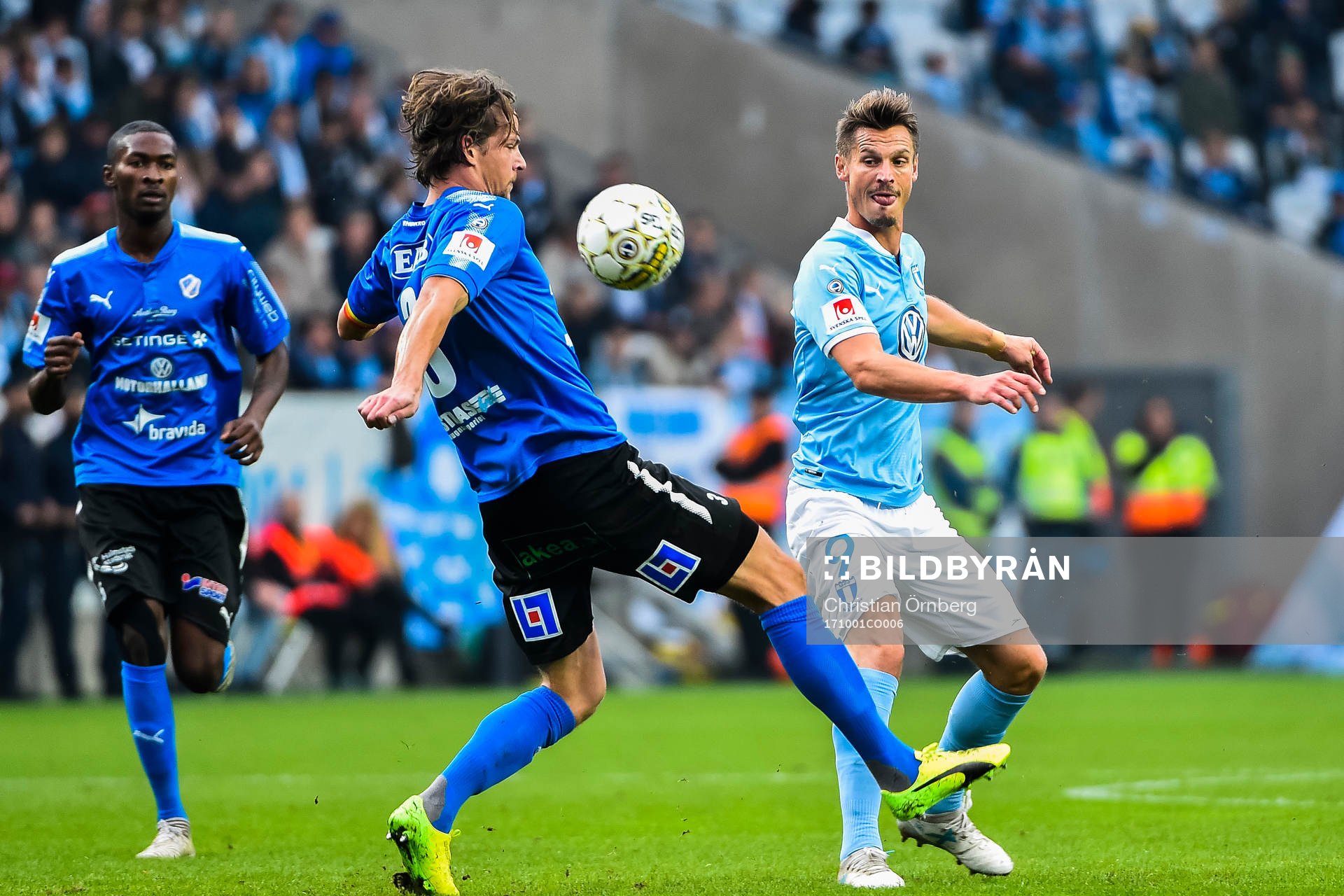 Halmstads Fredrik Liverstam och Malmö FFs Markus Rosenberg