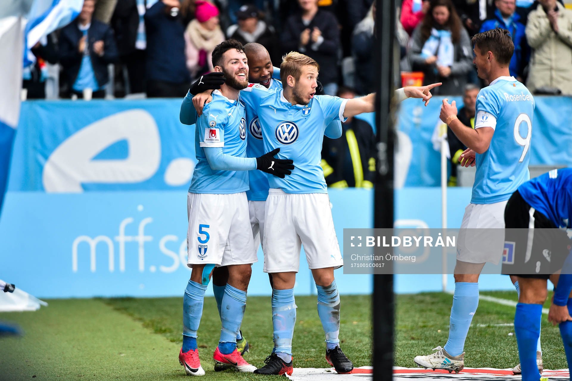 Malmö FFs Erdal Rakip , Carlos Strandberg och Anton