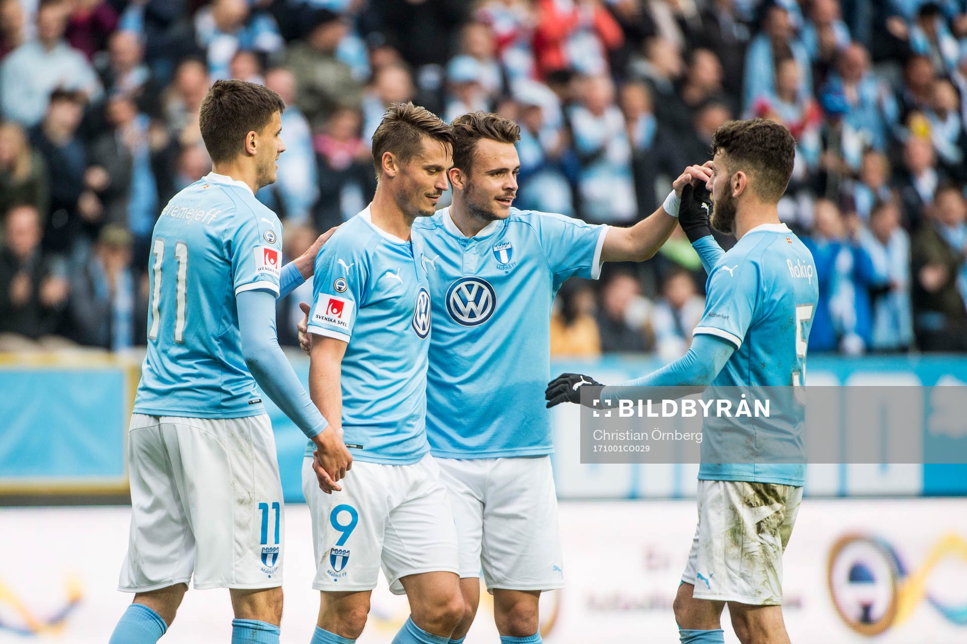 Malmö FFs Alexander Jeremejeff, Markus Rosenberg, Andreas