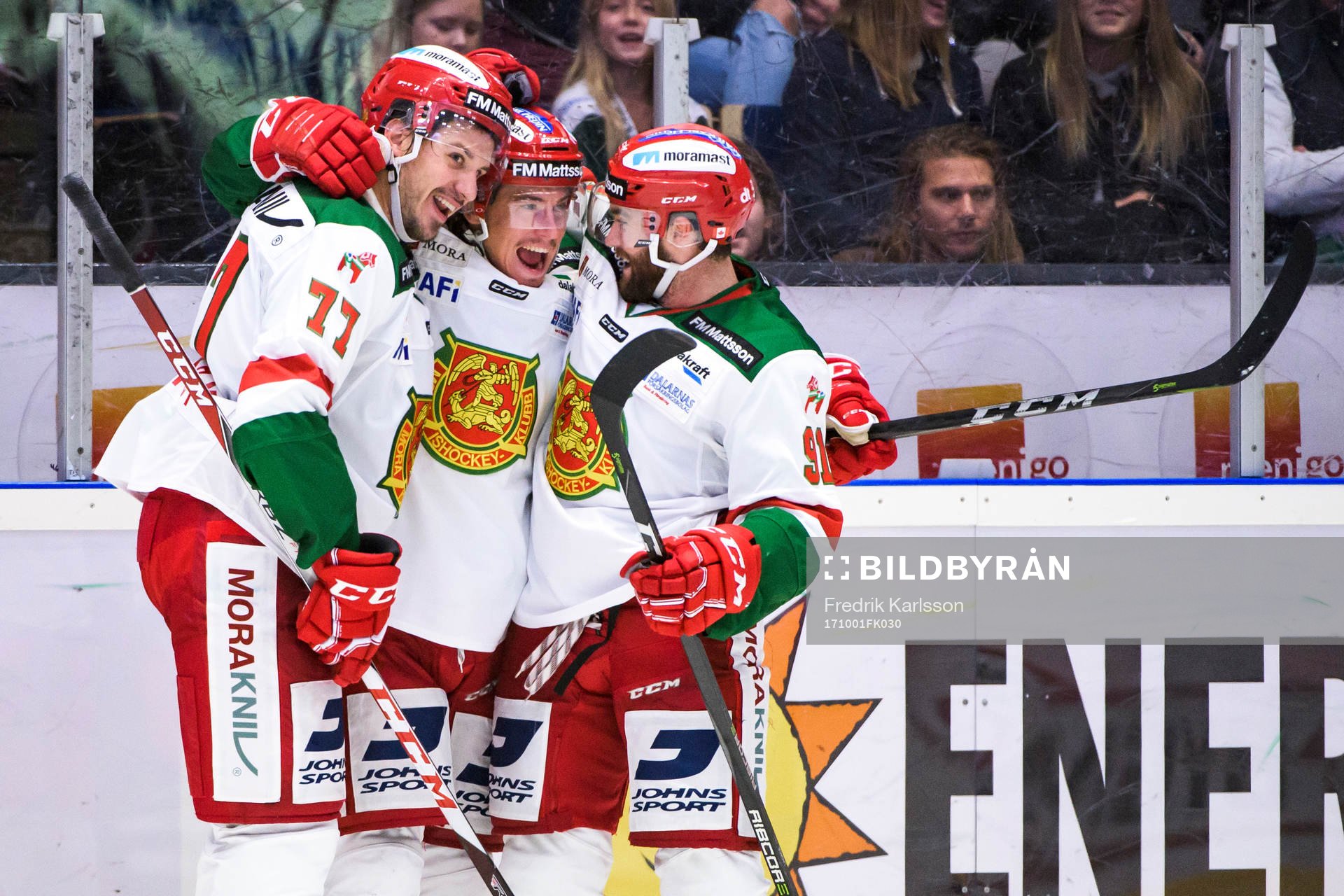Moras Keaton Ellerby, Robin Johansson och Jacob Lagacé