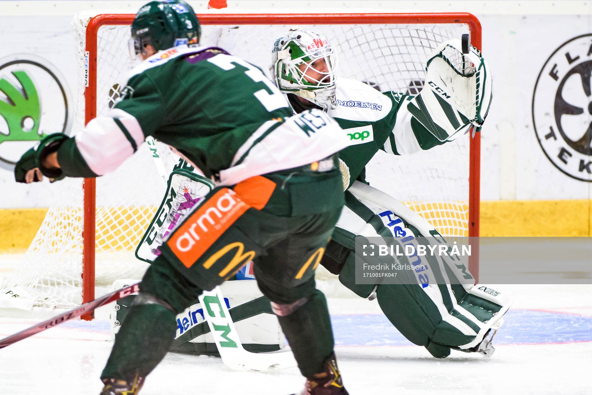Färjestads målvakt Lars Haugen