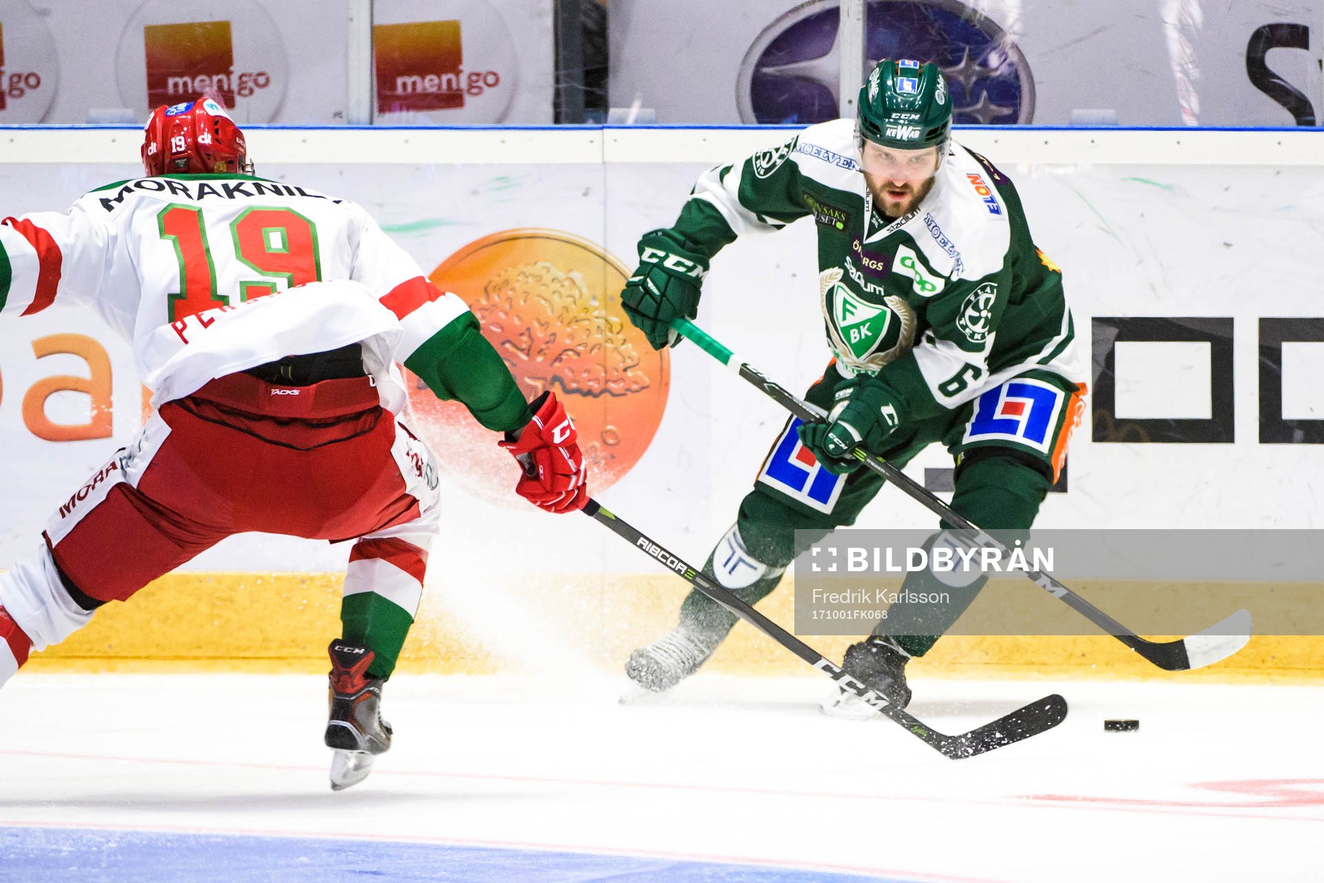 Moras John Persson och Färjestads Mikael Wikstrand
