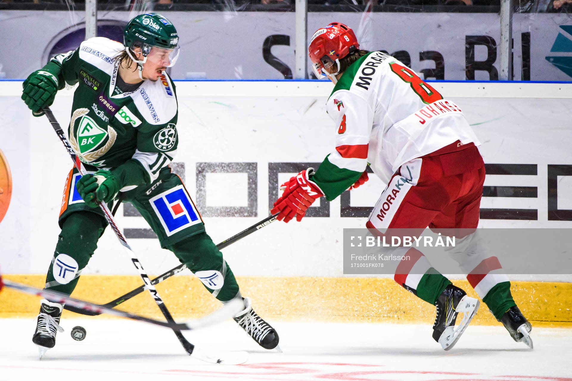 Färjestads Joakim Nygård och Moras Robin Johansson