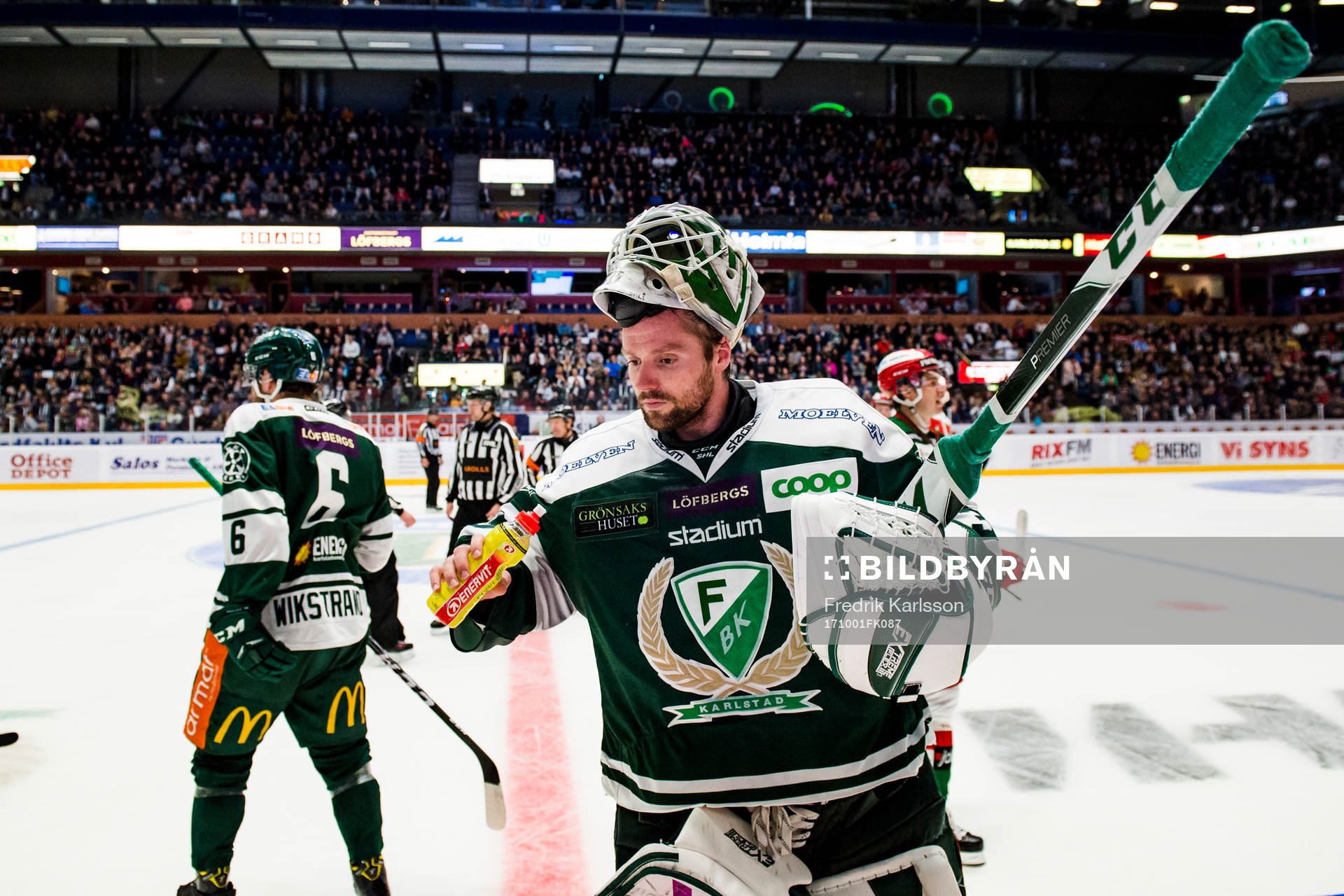 Färjestads målvakt Lars Haugen