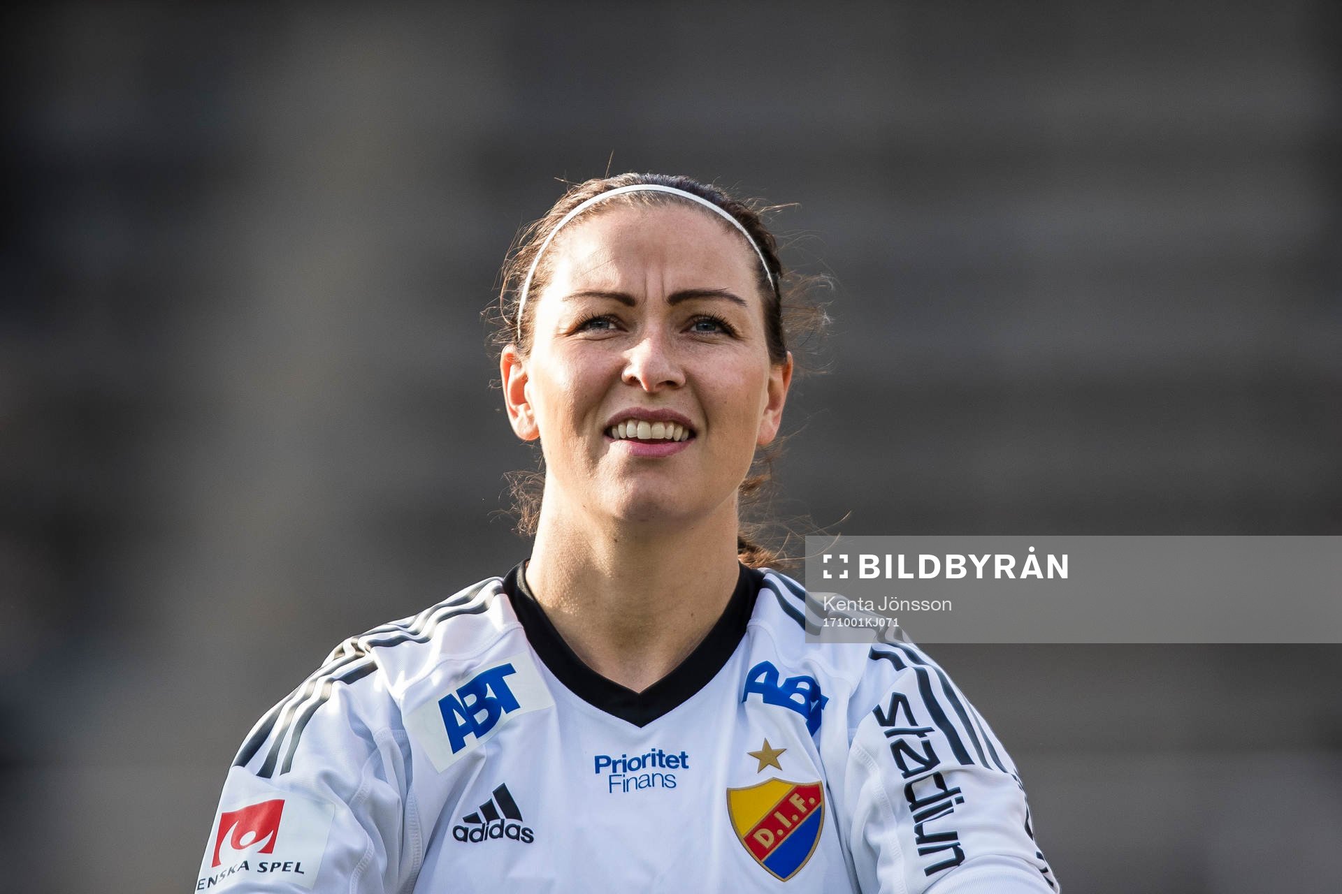 Djurgårdens målvakt Gudbjörg Gunnarsdottir innan