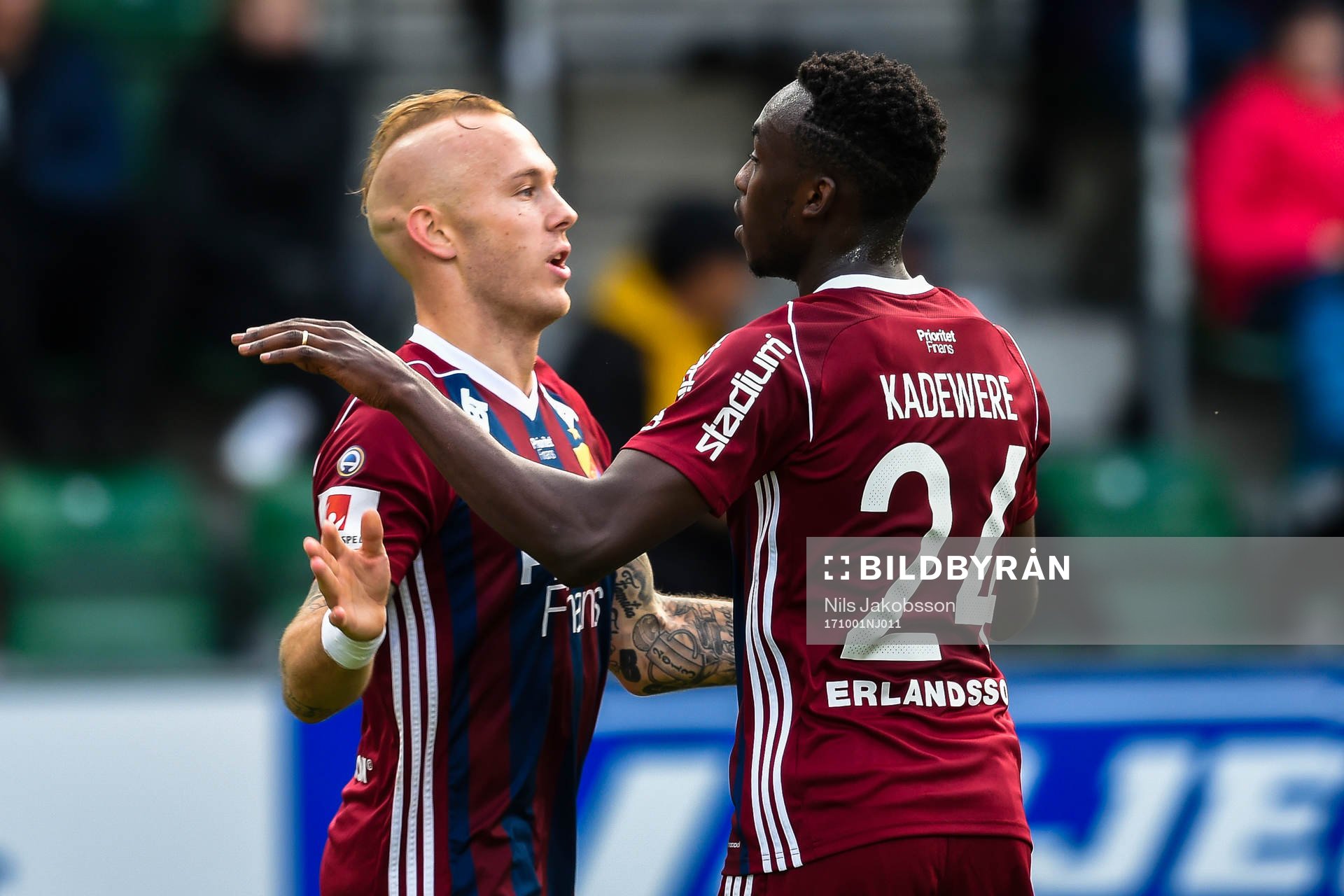 Djurgårdens Magnus Eriksson och Philana Tinotenda Kadewere