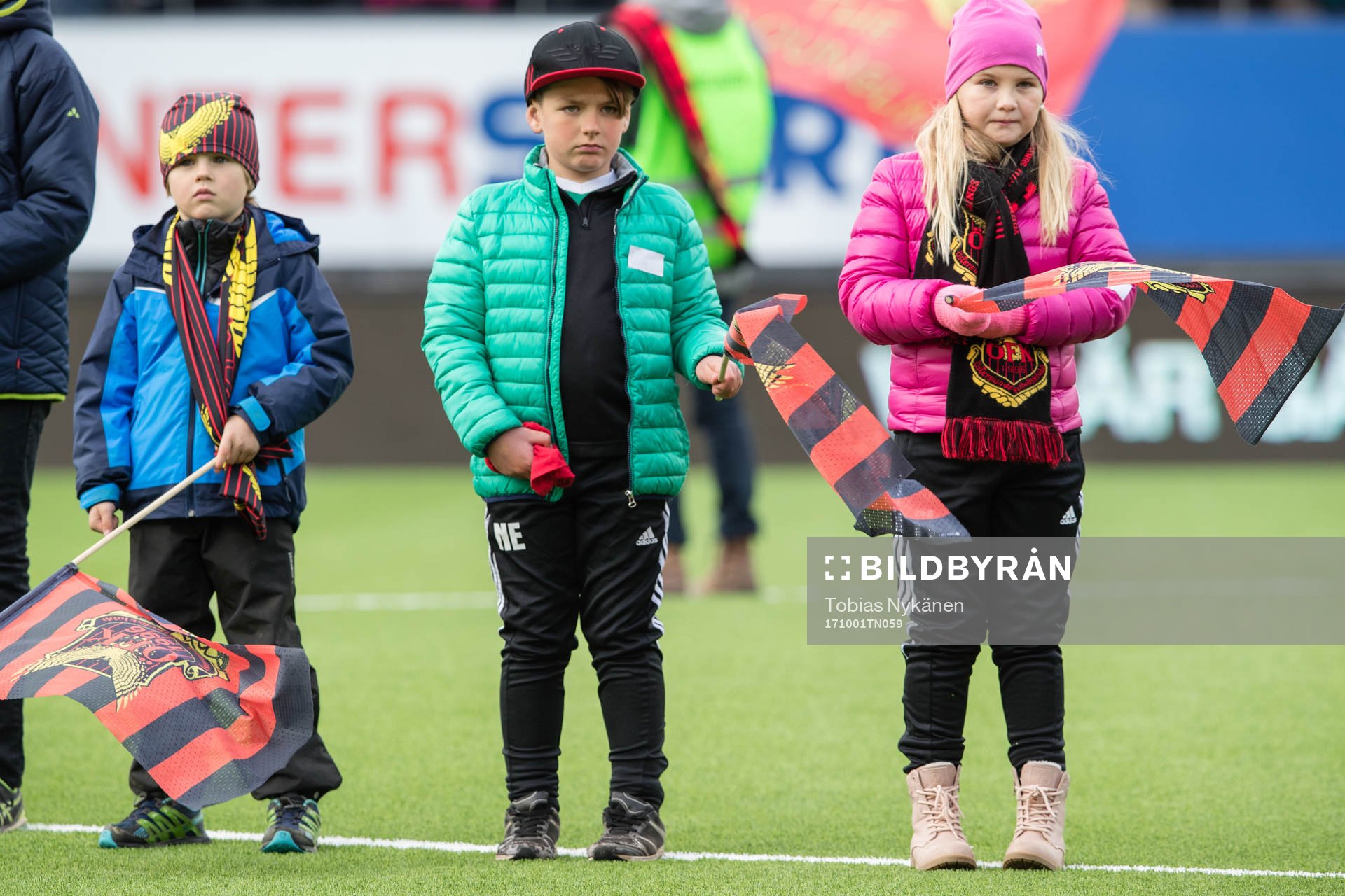Östersunds younglings innan fotbollsmatchen i Allsvenskan