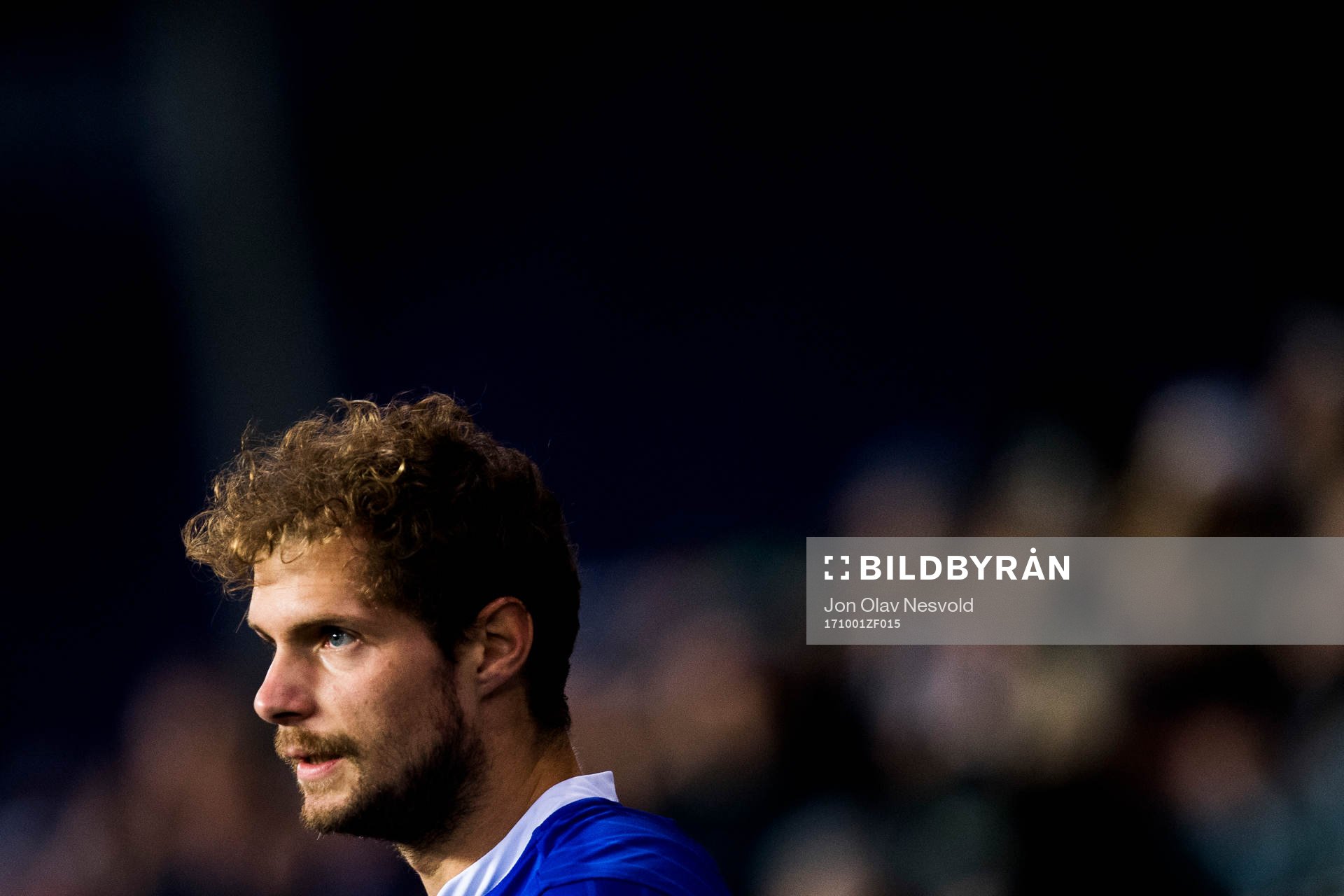Joackim Jørgensen of Sarpsborg enters the pitch