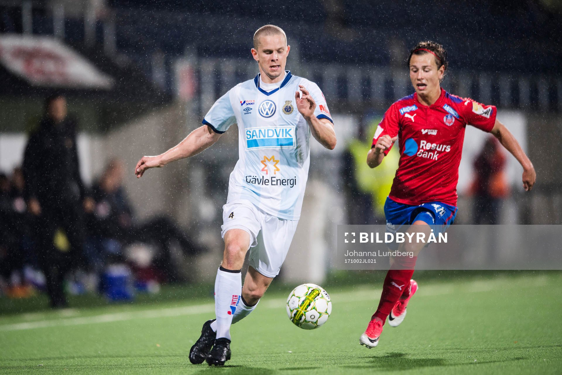 Gefles Anton Lans mot Helsingborgs Alex Timossi Andersson