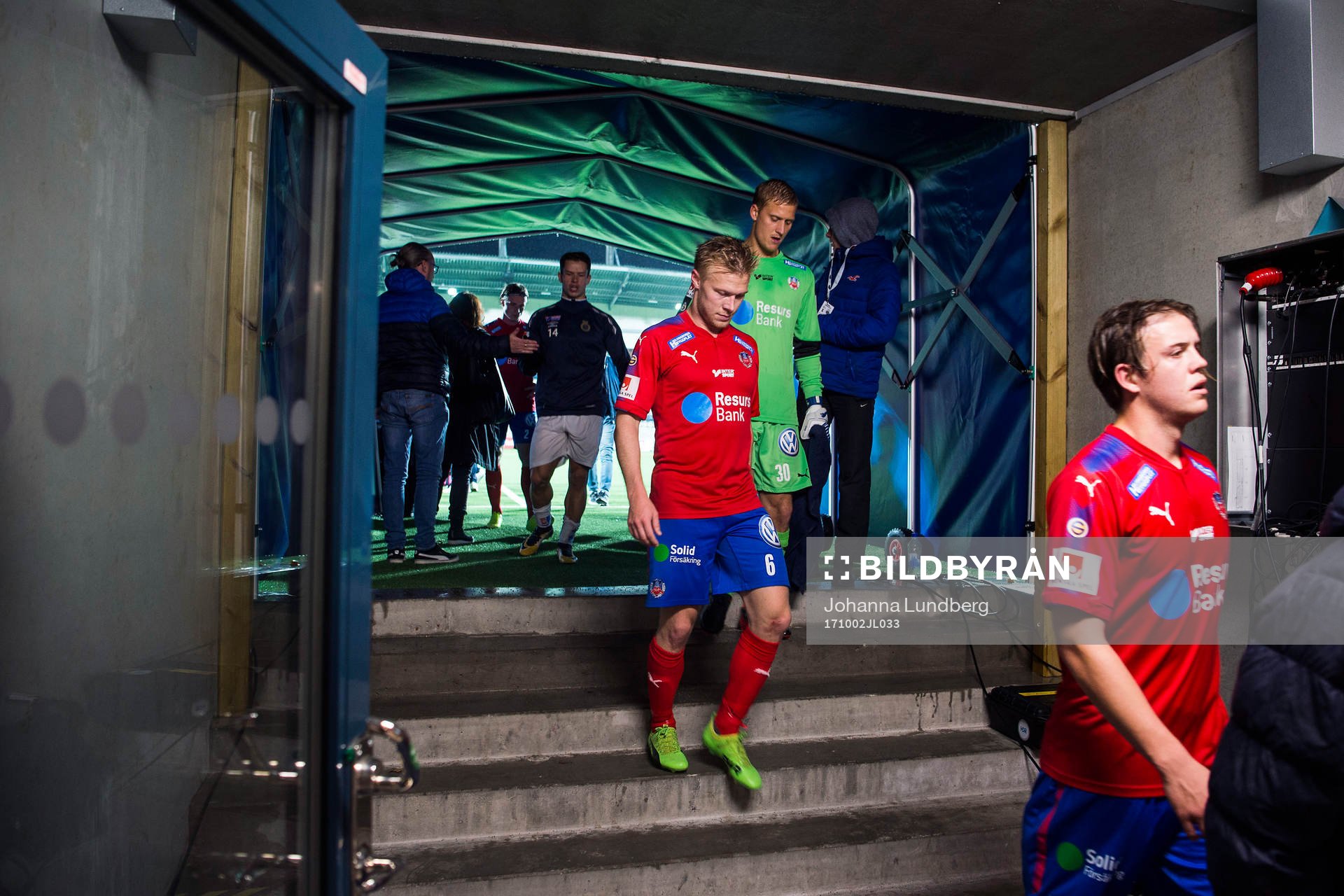 Helsingborgs Andreas Landgren och målvakt Pär Hansson