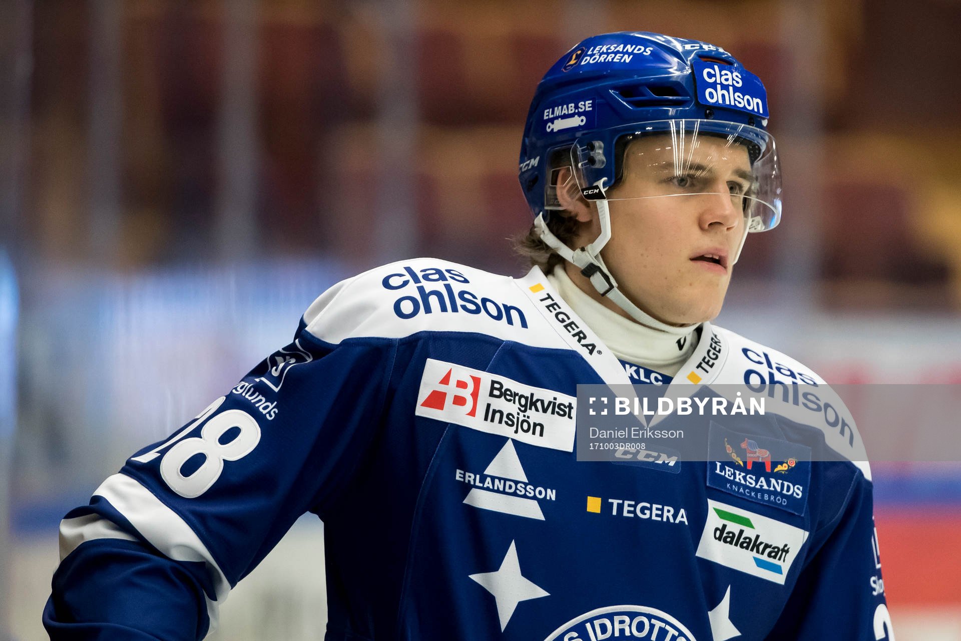 Leksands William Wikman  i ishockeymatchen innan