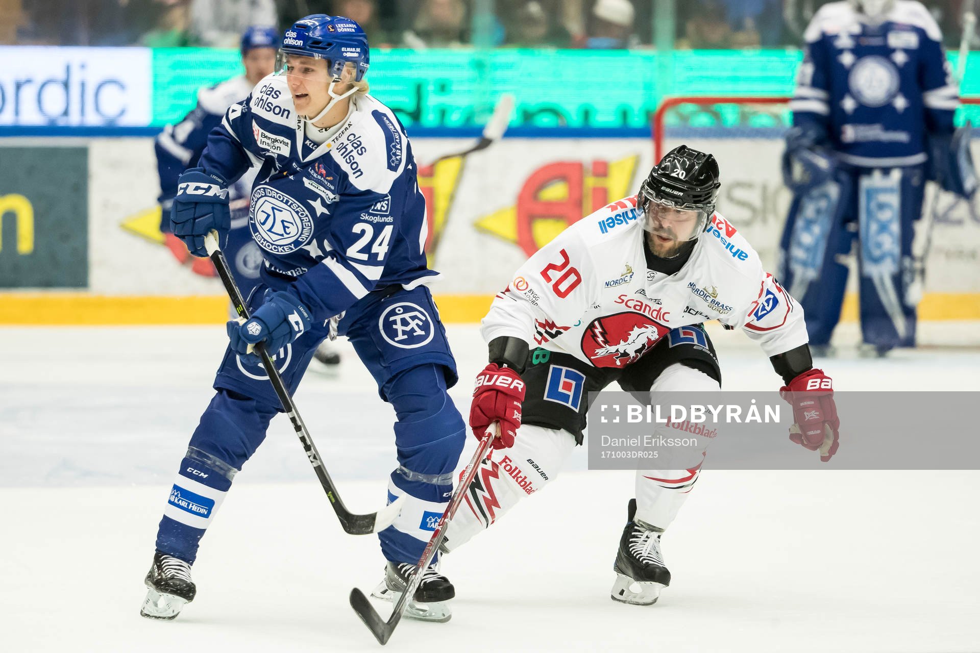 Leksands Isak Skedung och Vita Hästens Marcus Eriksson  i