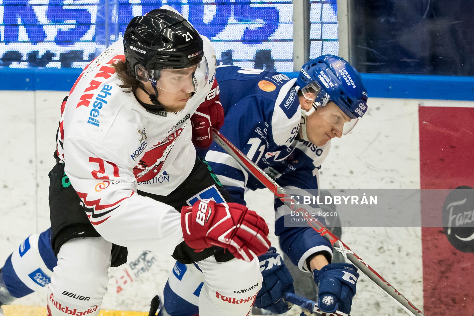 Vita Hästens Alexander Pettersson och Leksands Martin