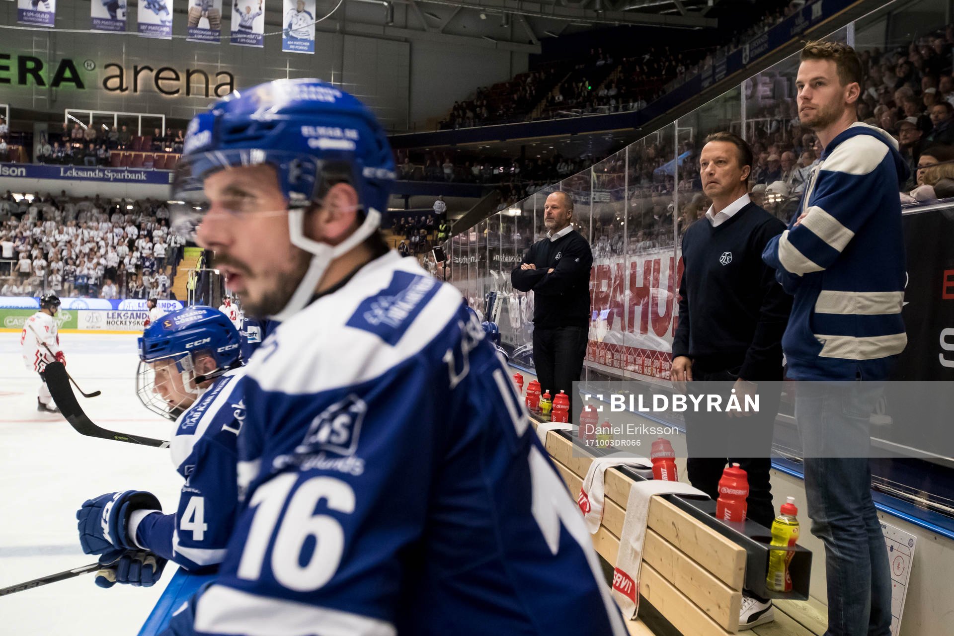 Leksands  assisterande tränare Örjan Lindmark och