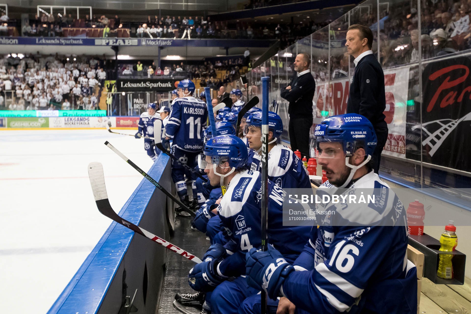Leksands  assisterande tränare Örjan Lindmark och