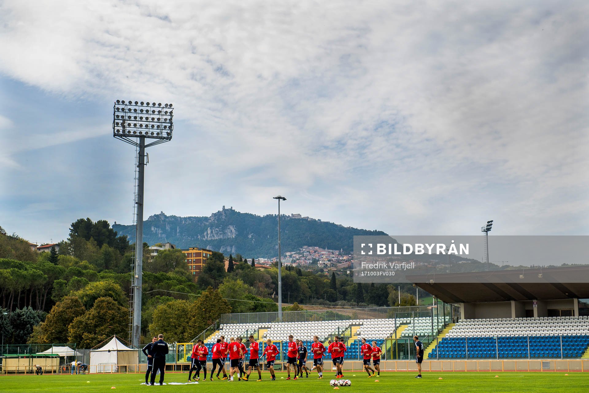 General view of Stadio Olimpico di Serravalle