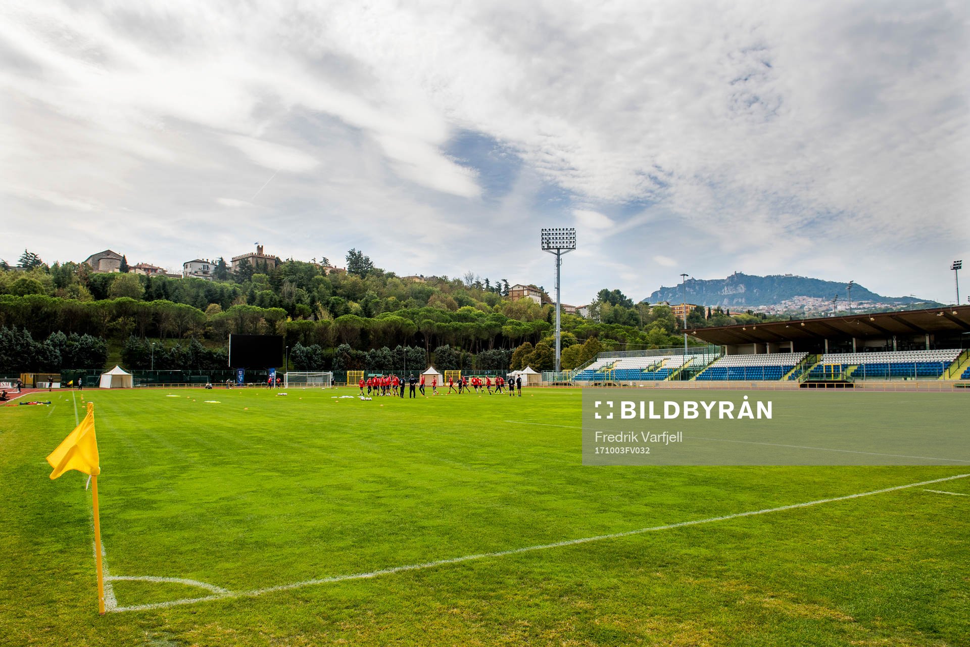 General view of Stadio Olimpico di Serravalle