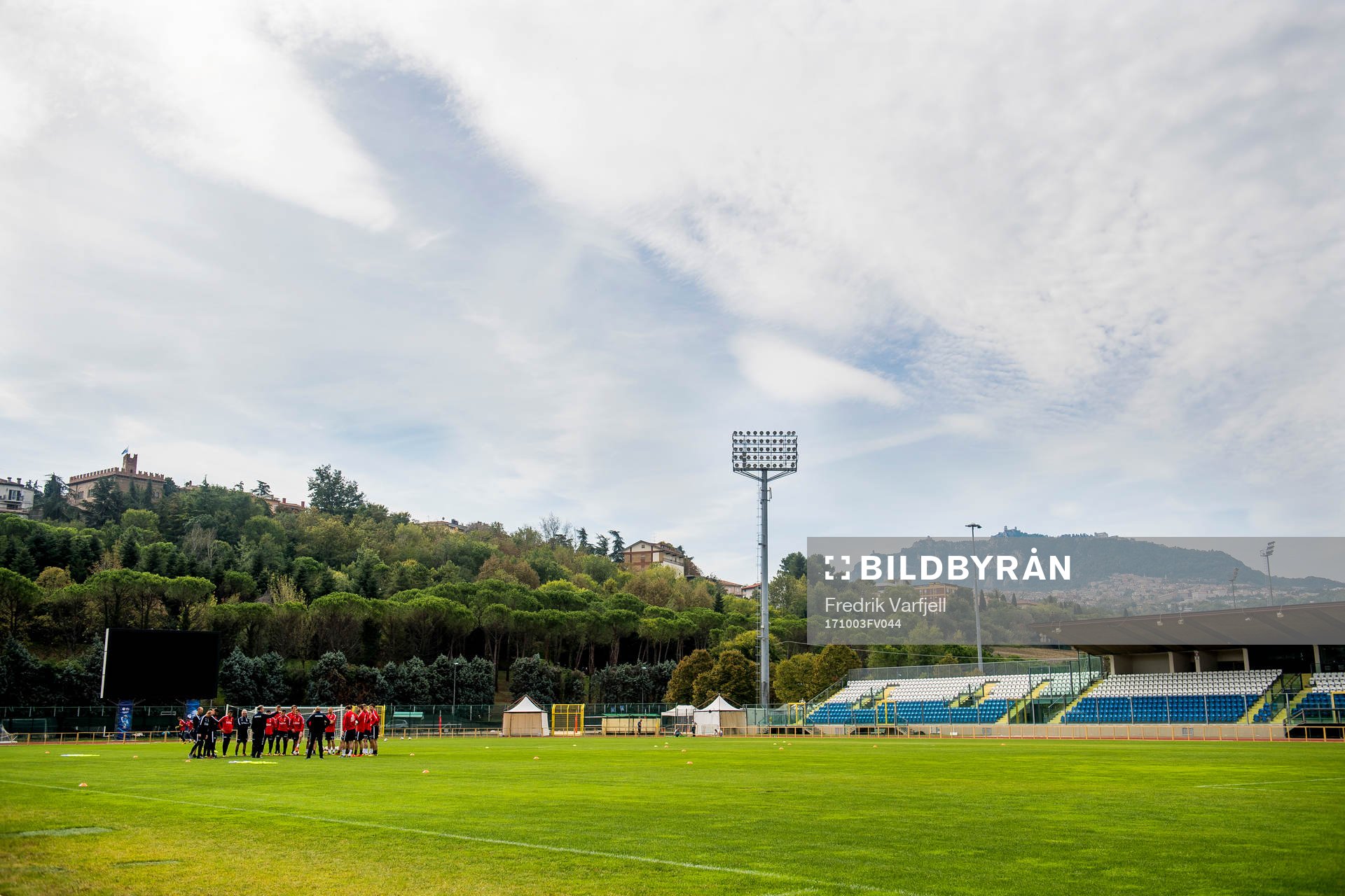 General view of Stadio Olimpico di Serravalle