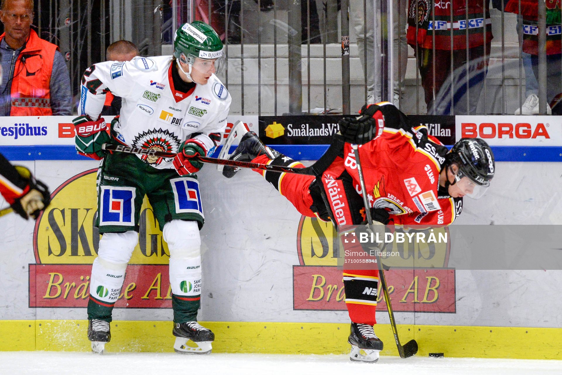 Frölundas Lias Andersson och Luleås Viktor Grahn