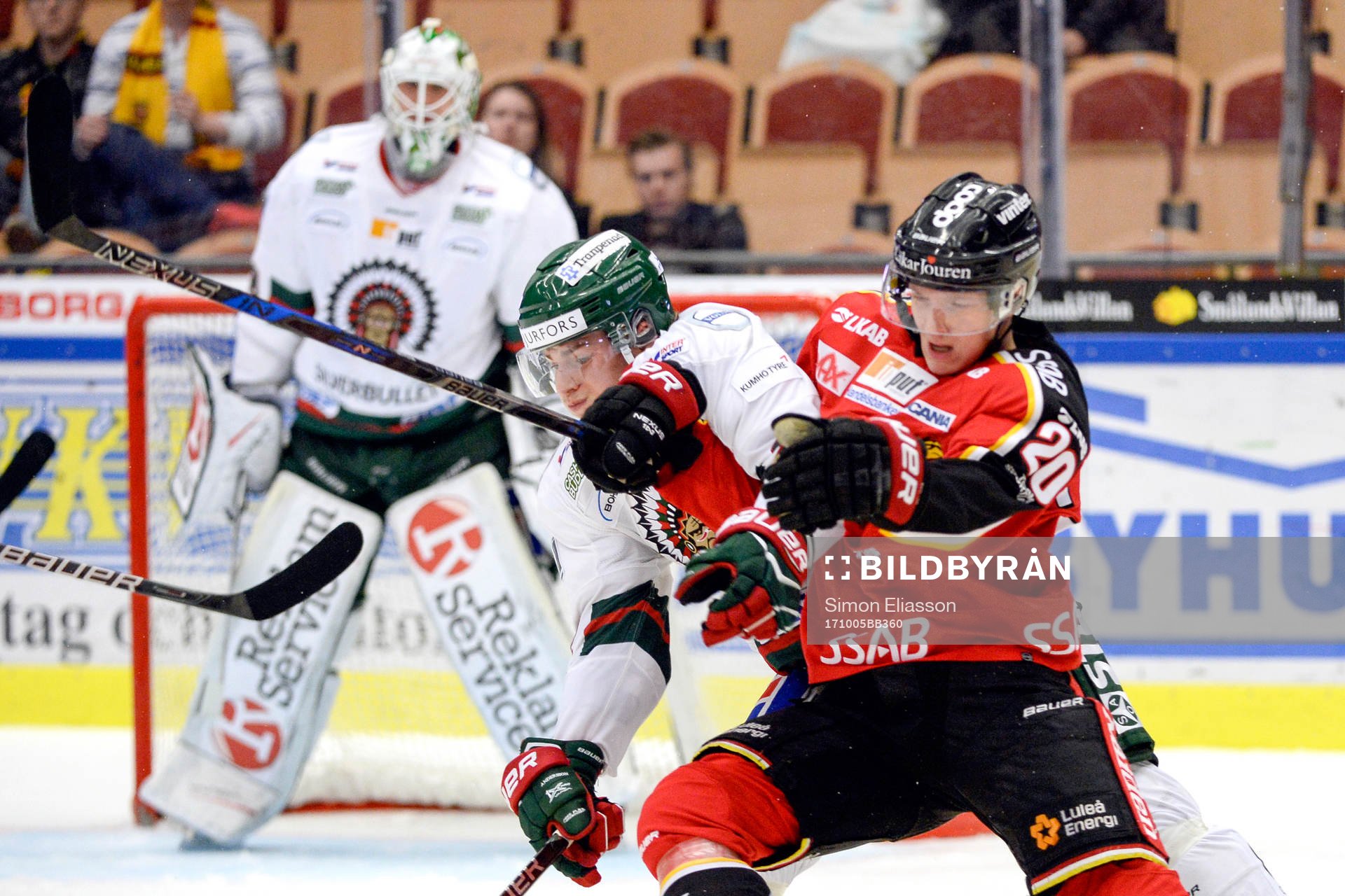 Frölundas Lias Andersson och Luleås Gustav Rydahl
