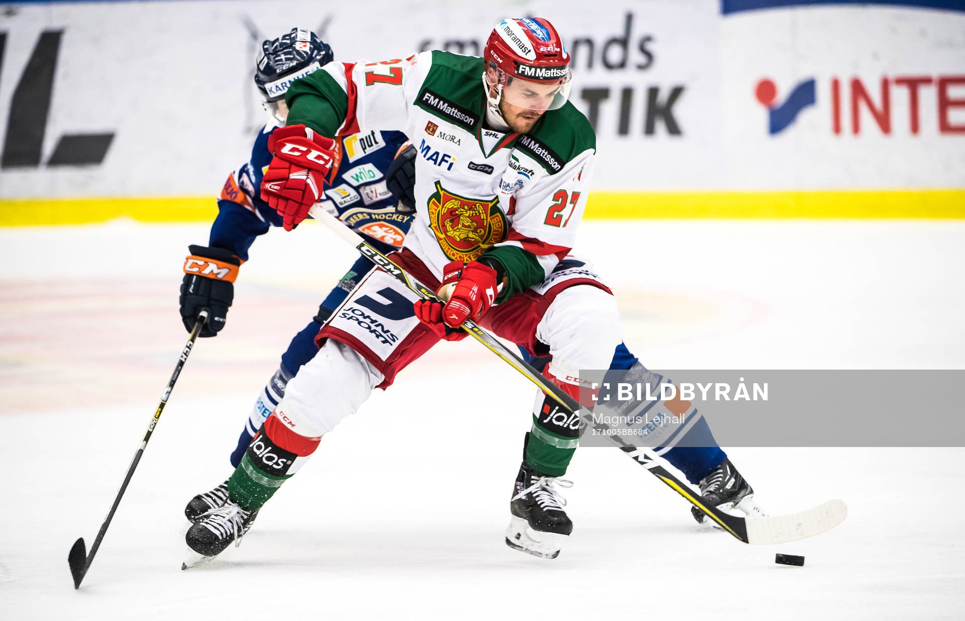 Växjös Arvid Lundberg  och Moras Matt Bailey