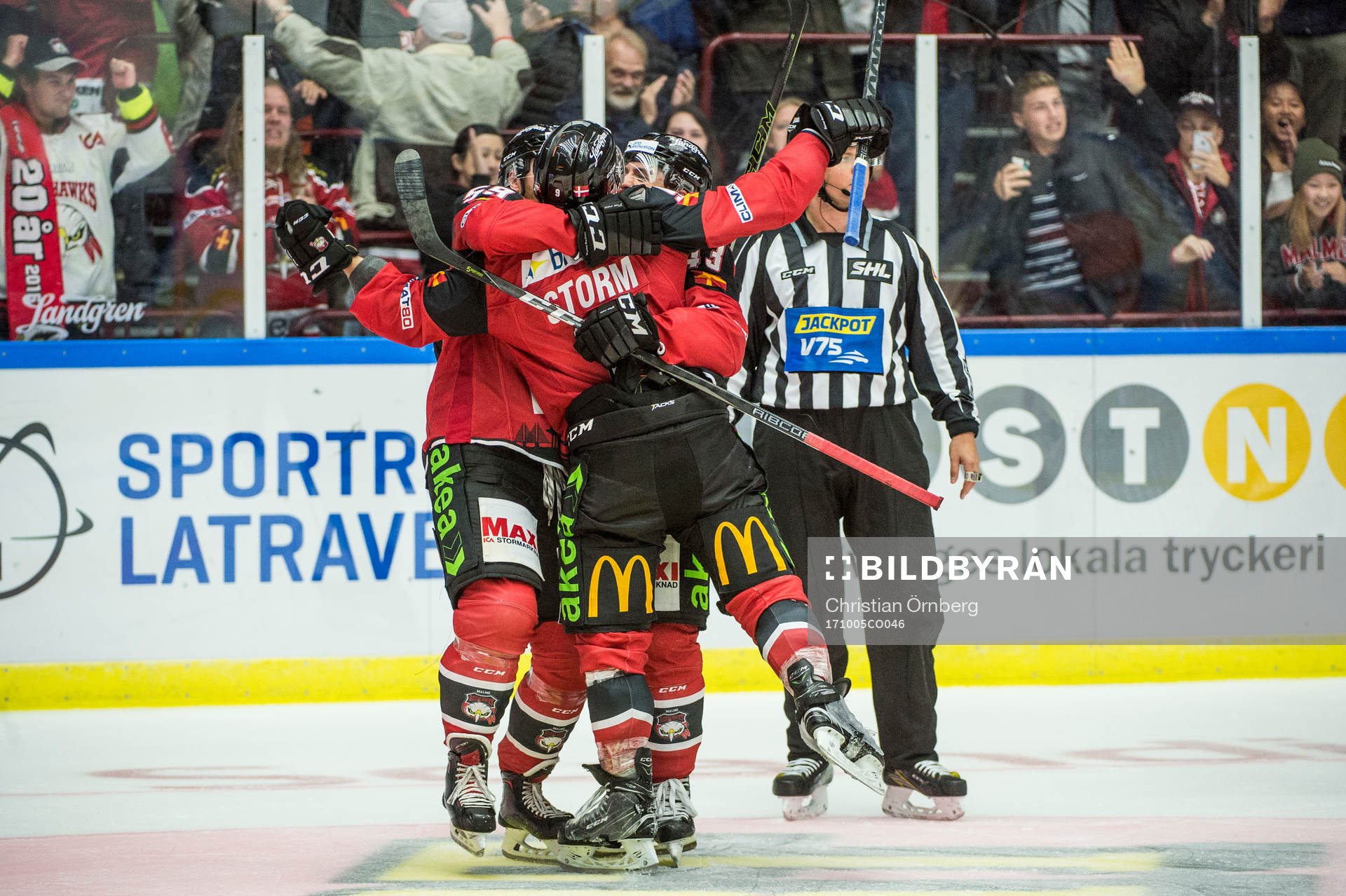 Malmö Redhawks Frederik Storm jublar