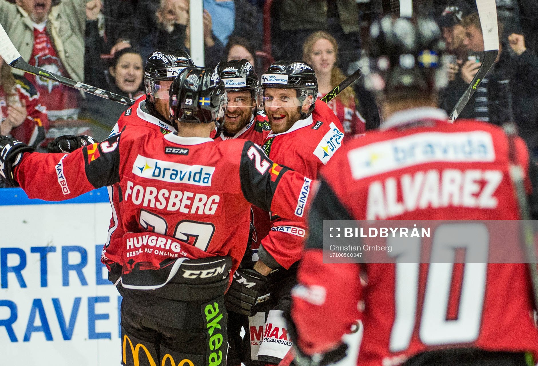 Malmö Redhawks Frederik Storm jublar