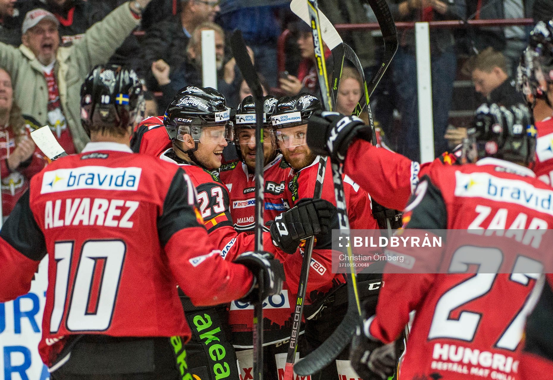 Malmö Redhawks Frederik Storm jublar