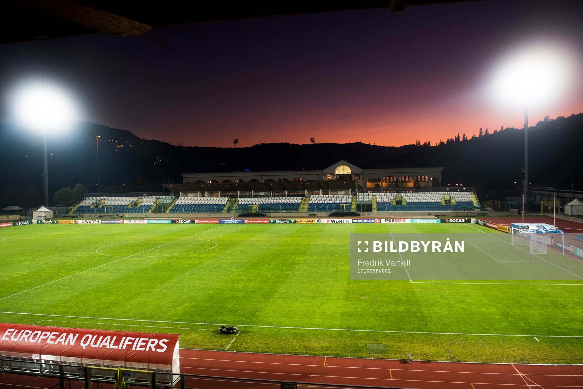 General view of Stadio Olimpico di Serravalle