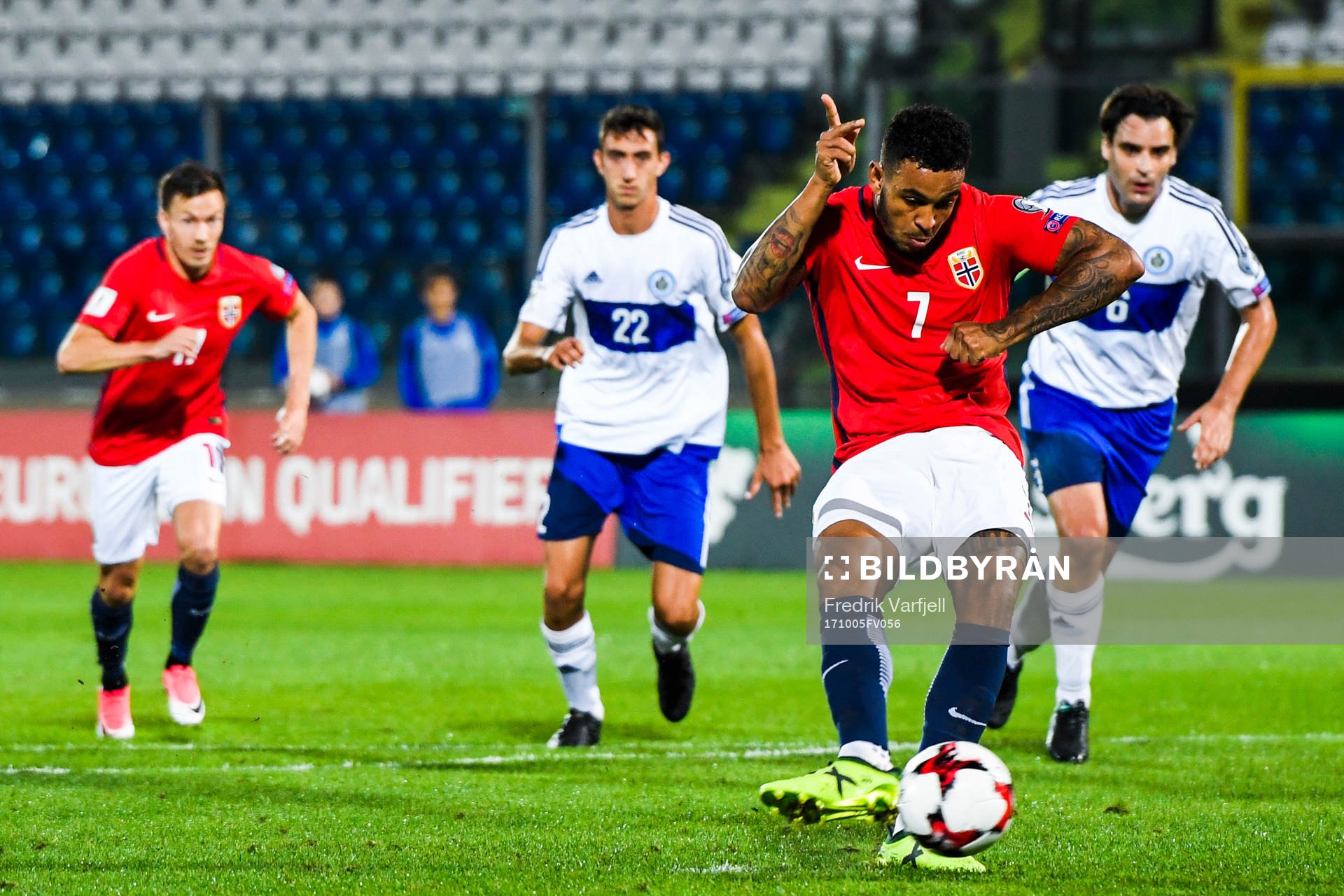 Joshua King of Norway scores 2-0