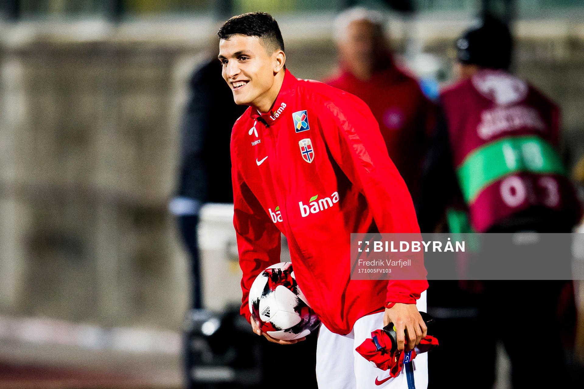 Mohamed Elyounoussi of Norway smiles