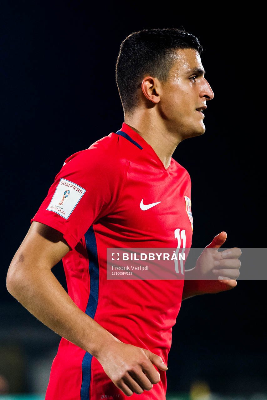 Mohamed Elyounoussi of Norway celebrates