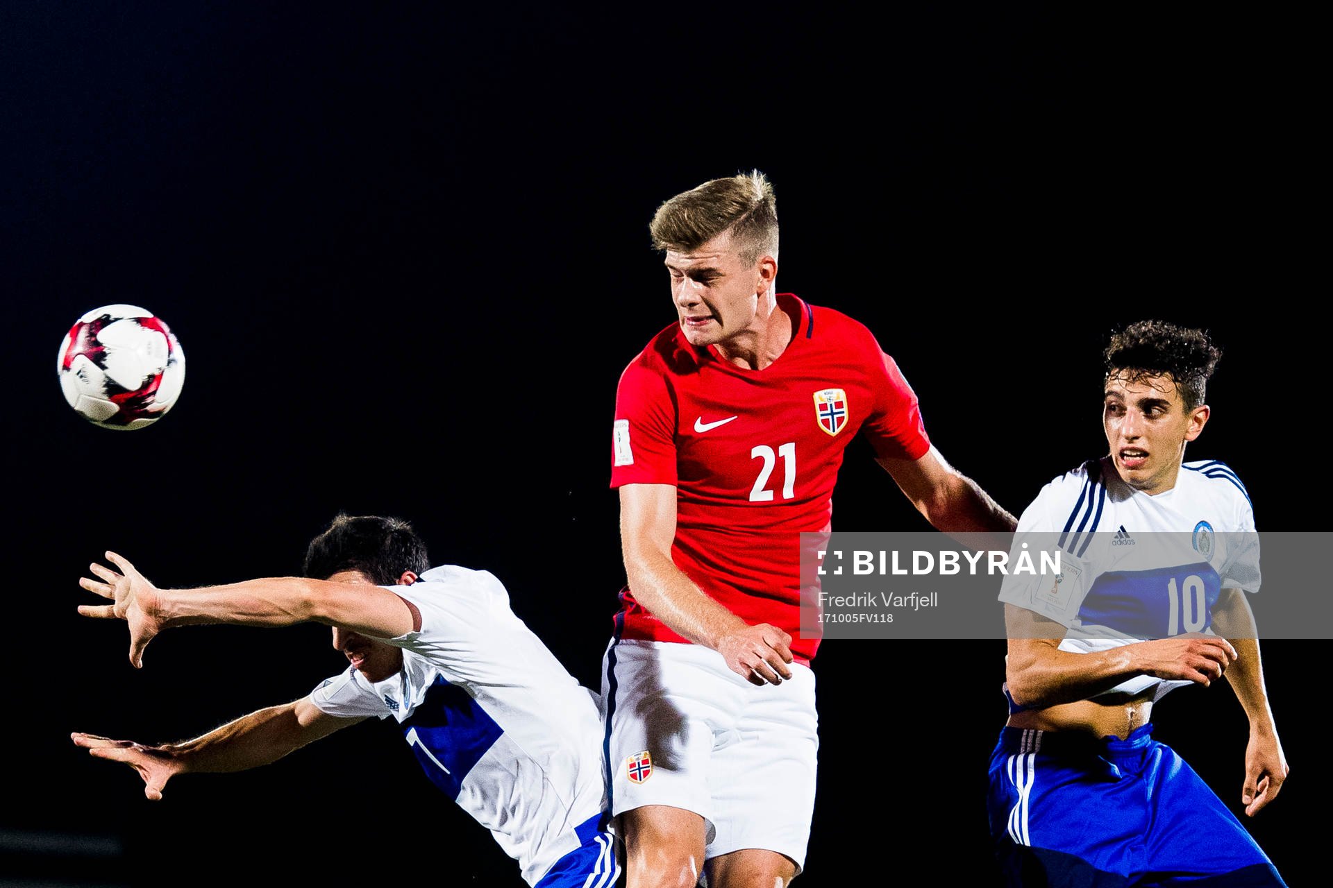 Alex Gasperoni of San Marino, Alexander Sørloth of Norway