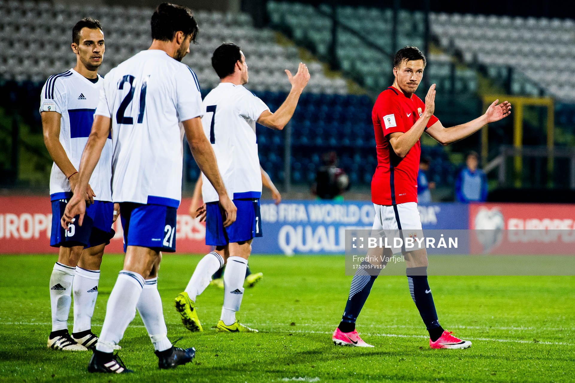Martin Linnes of Norway celebrates