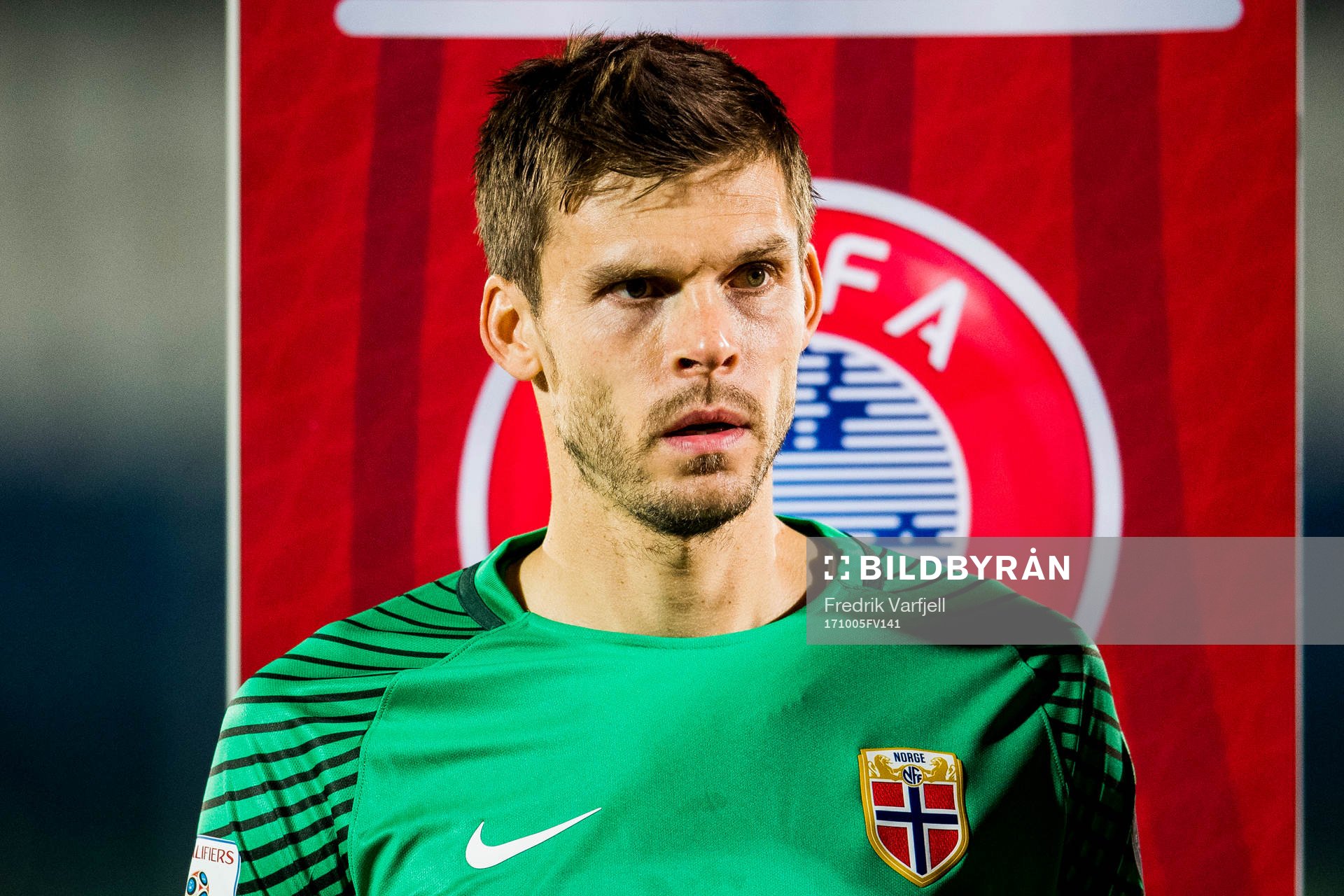 Goalkeeper Rune Almenning Jarstein of Norway
