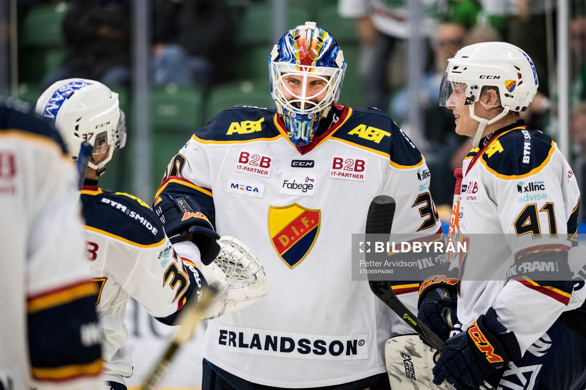 Djurgårdens målvakt Joacim Eriksson jublar med Alexander