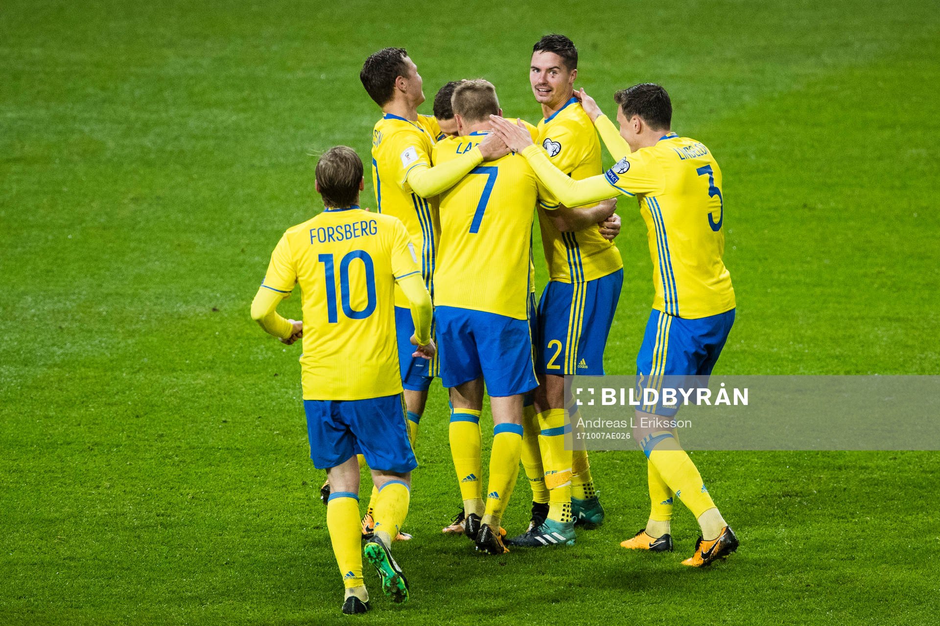 Sveriges Emil Forsberg, Sebastian Larsson, Mikael Lustig