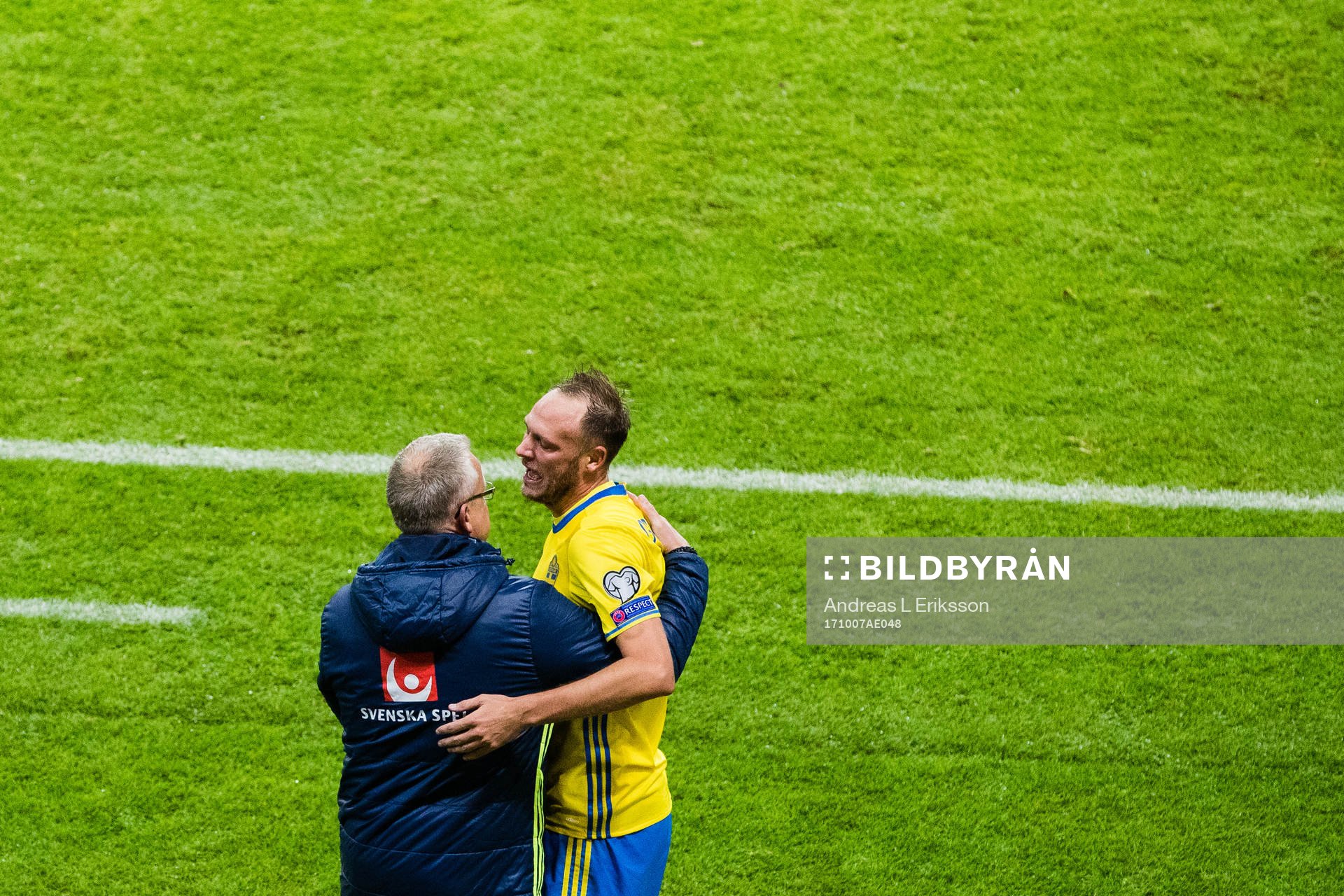 Sveriges förbundskapten Janne Andersson och Andreas