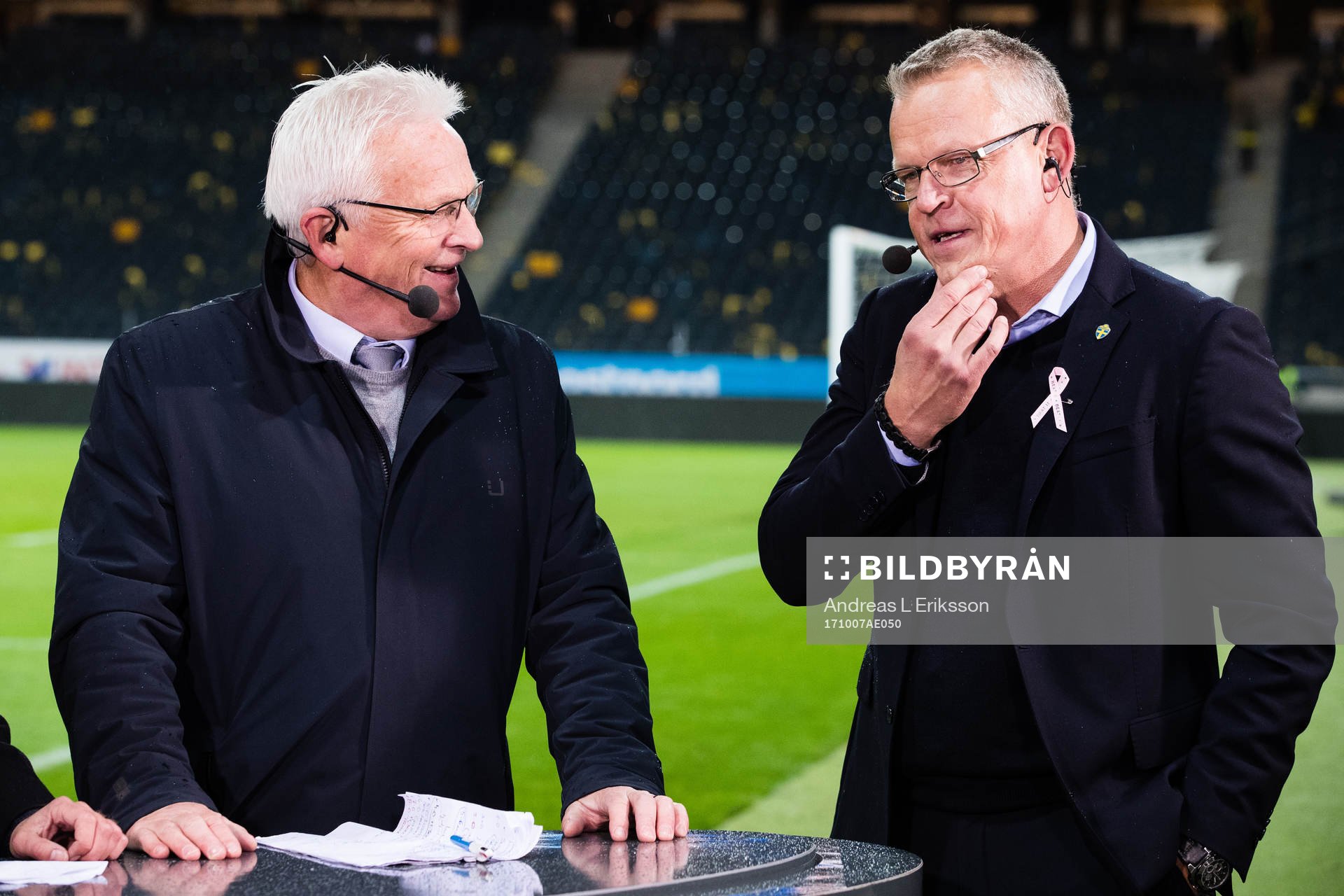 Hans Backe och Sveriges förbundskapten Janne Andersson i