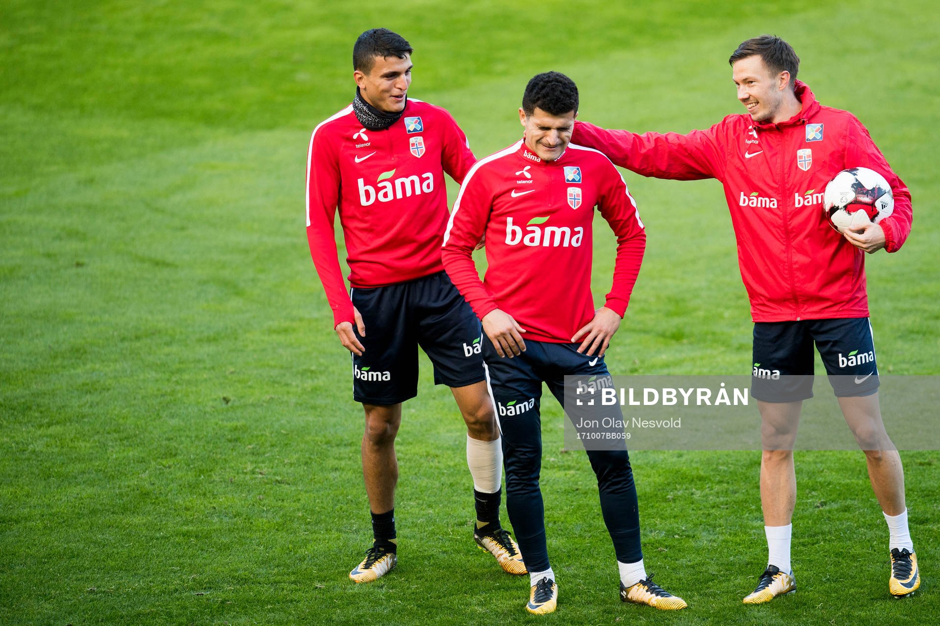 Mohamed Elyounoussi, Tarik Elyounoussi and Martin Linnes of