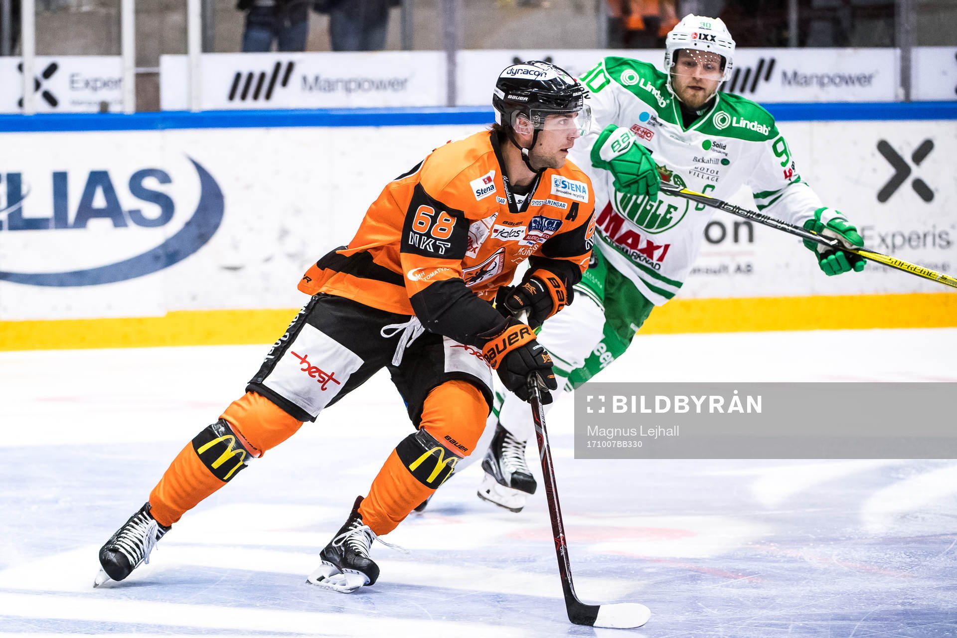 Karlskronas Daniel Gunnarsson och Rögles Ted Brithén